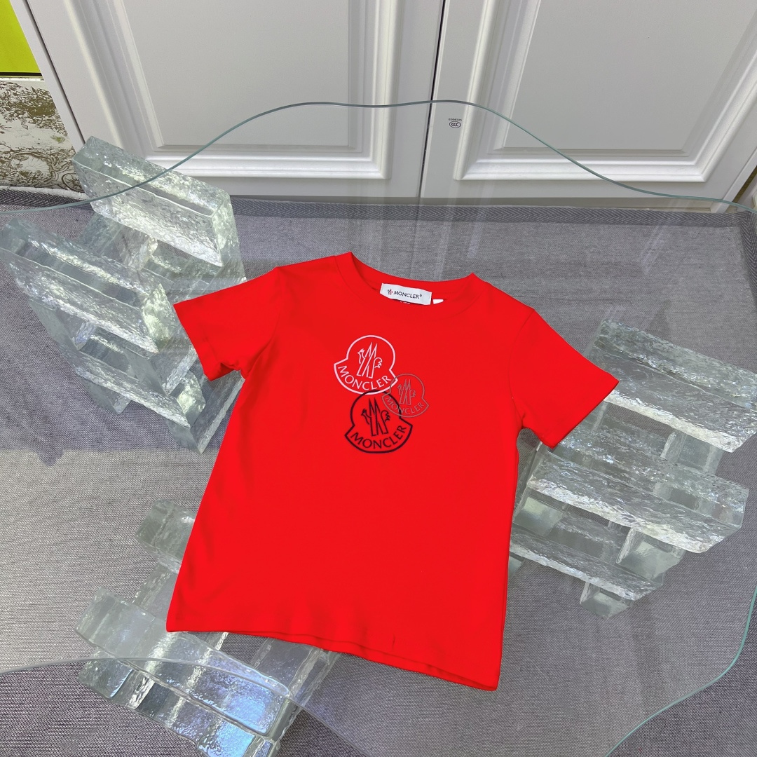 Rojo 90-150cm sin menos 49 160-170㎝ 59 Camiseta de manga corta de cuello redondo nuevo de la tienda M, misma versión pa…
