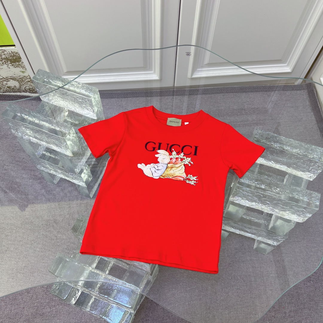 Rojo 90-150cm sin menos 59 160-170㎝69 Camiseta de manga corta de cuello redondo nuevo modelo de la tienda G, misma para…