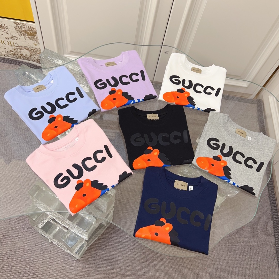 Colección de manga corta 90-170 puro algodón de manga corta, moderno y casual, mismo estilo para hombres y mujeres.