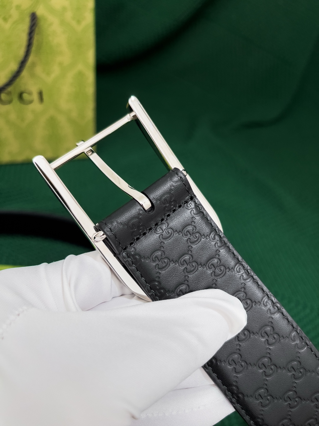 Gucci 代购级 古奇 宽度4.0cm 非市场后期压制花纹 国产底皮 全部 流出