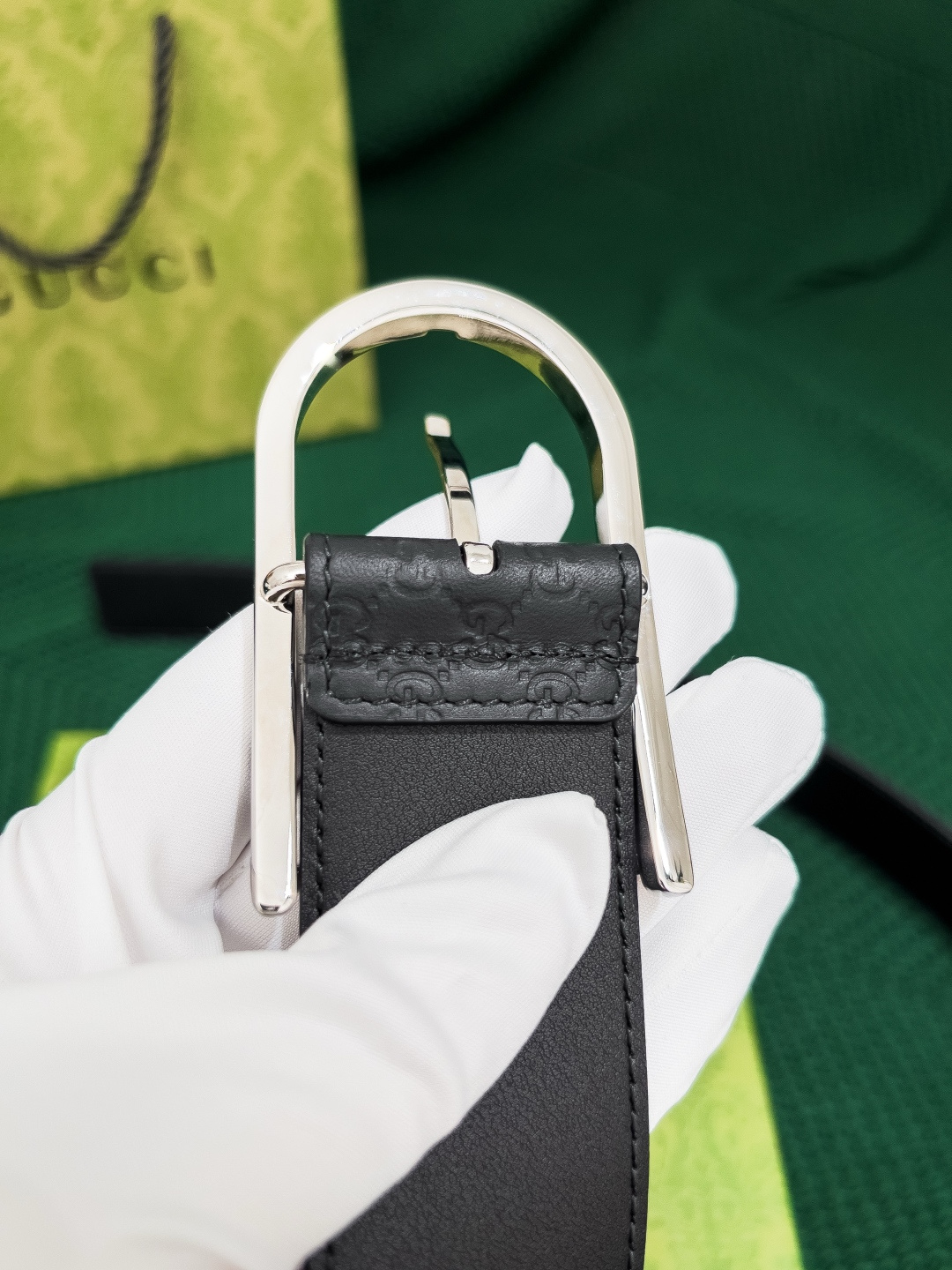 Gucci 代购级 古奇 宽度4.0cm 非市场后期压制花纹 国产底皮 全部 流出