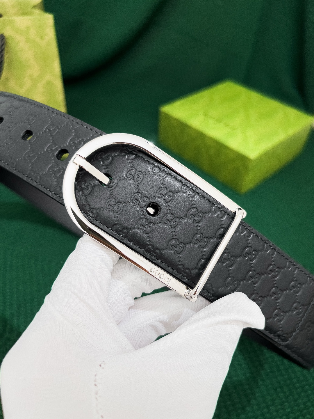 Gucci 代购级 古奇 宽度4.0cm 非市场后期压制花纹 国产底皮 全部 流出