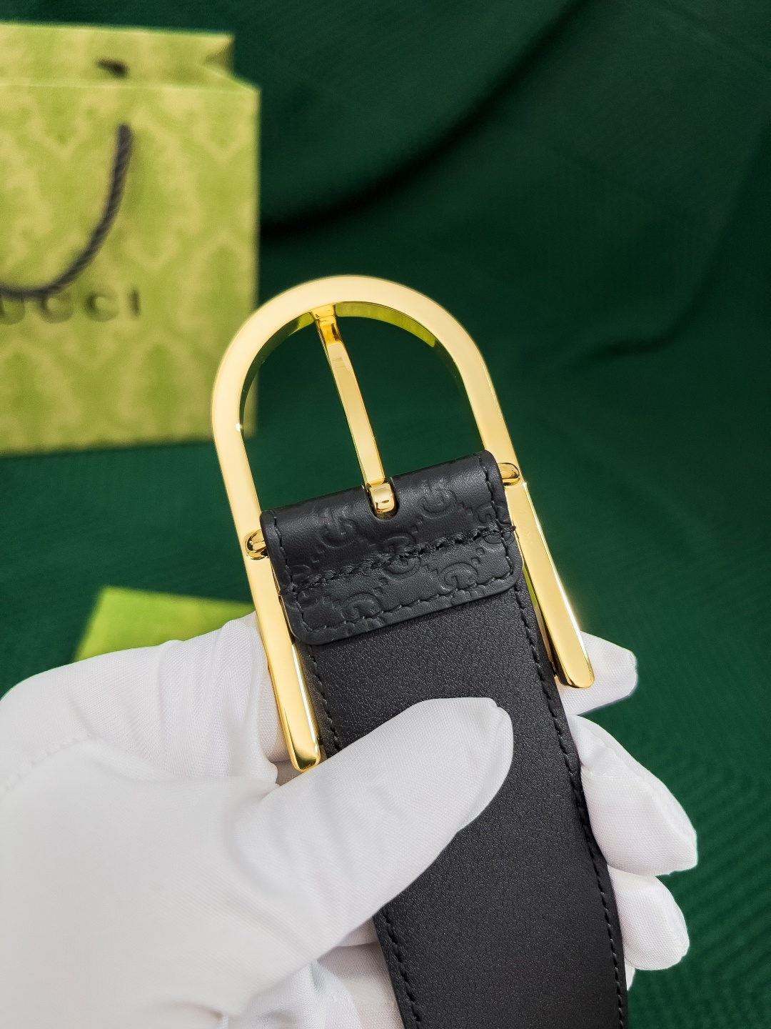 Gucci 代购级 古奇 宽度4.0cm 非市场后期压制花纹 国产底皮 全部 流出