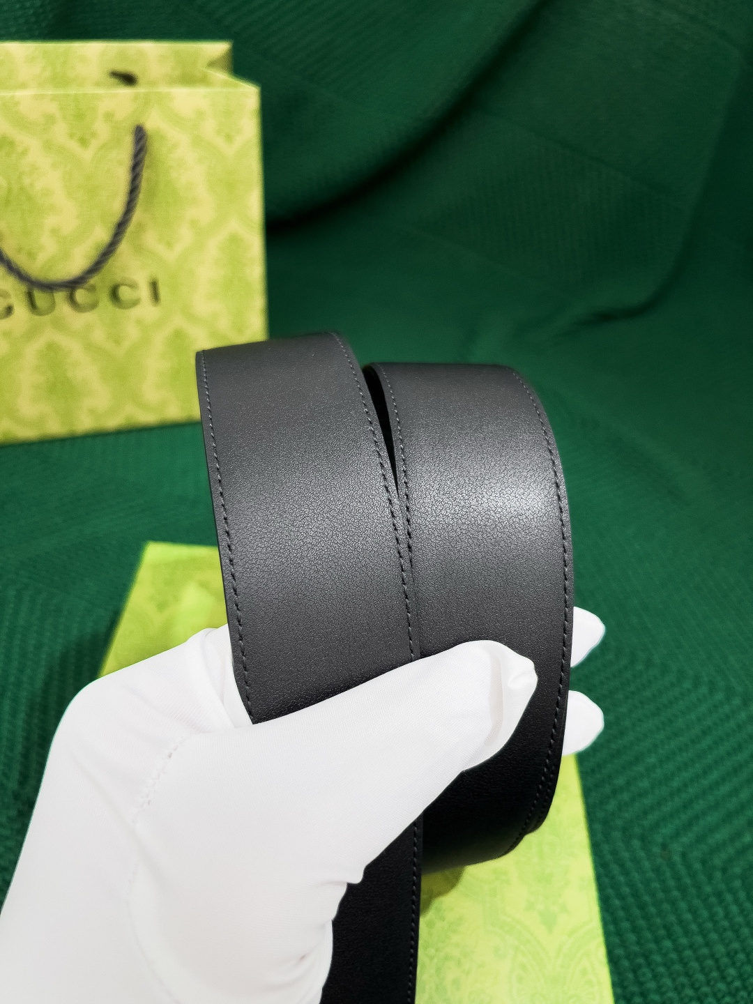 Gucci 代购级 古奇 宽度4.0cm 非市场后期压制花纹 国产底皮 全部 流出
