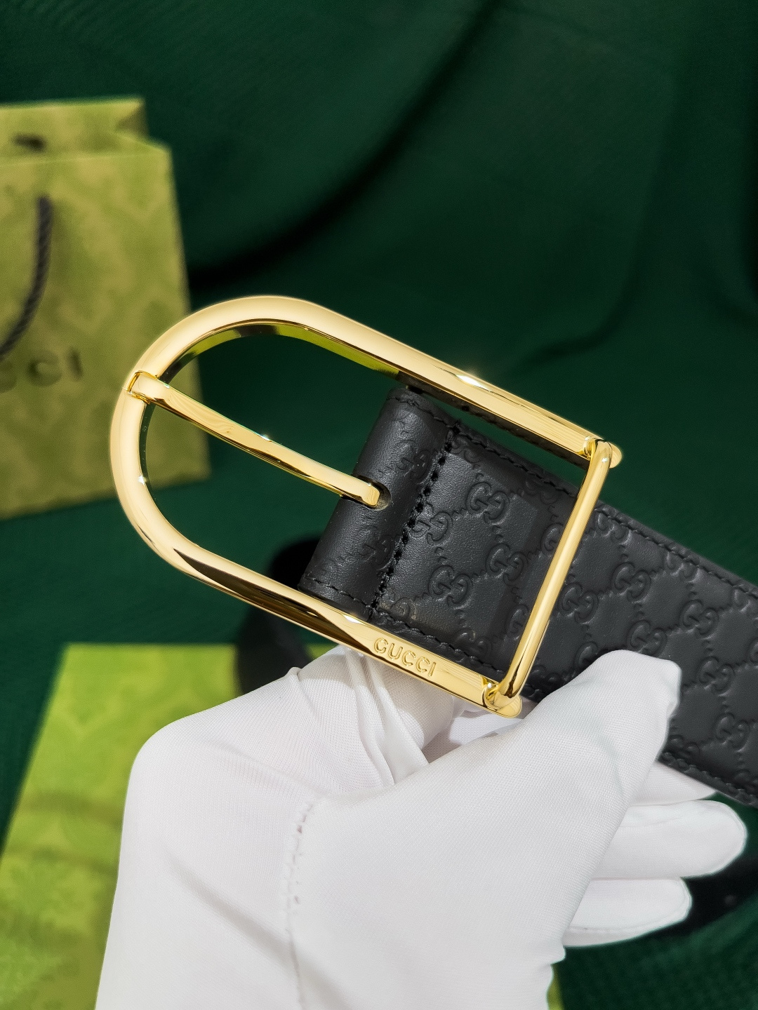 Gucci 代购级 古奇 宽度4.0cm 非市场后期压制花纹 国产底皮 全部 流出
