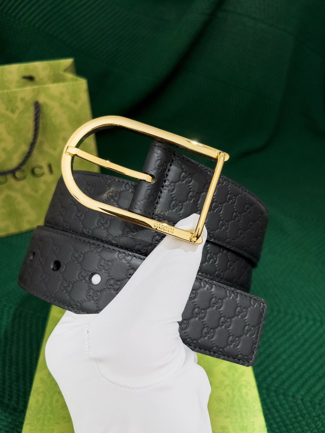 Gucci 代购级 古奇 宽度4.0cm 非市场后期压制花纹 国产底皮 全部 流出