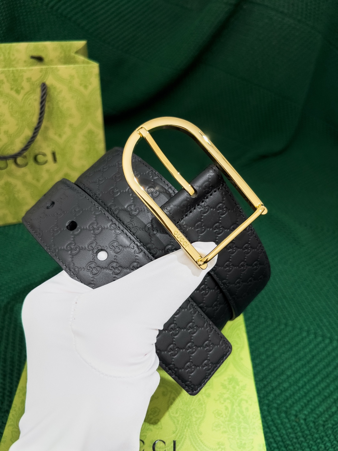 Gucci 代购级 古奇 宽度4.0cm 非市场后期压制花纹 国产底皮 全部 流出