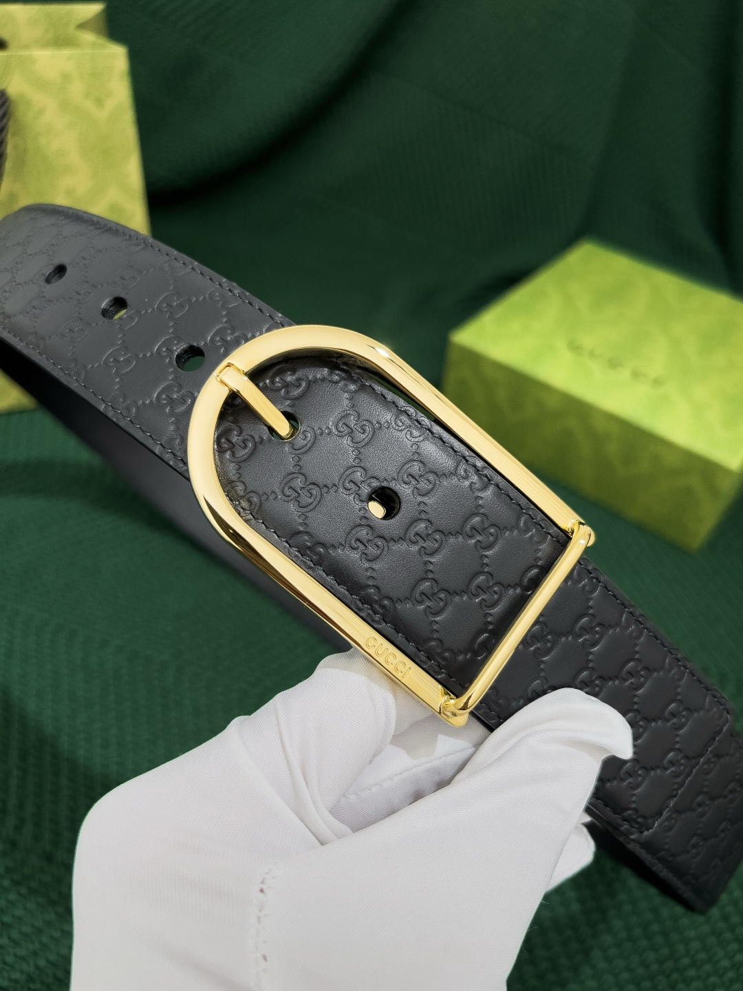 Gucci 代购级 古奇 宽度4.0cm 非市场后期压制花纹 国产底皮 全部 流出