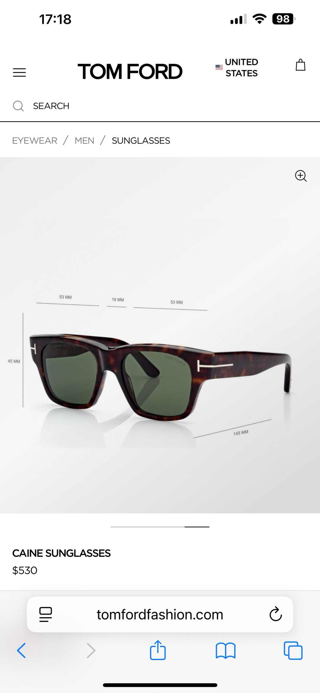 TOM FOR*Model：FT1280Size：53口19-145