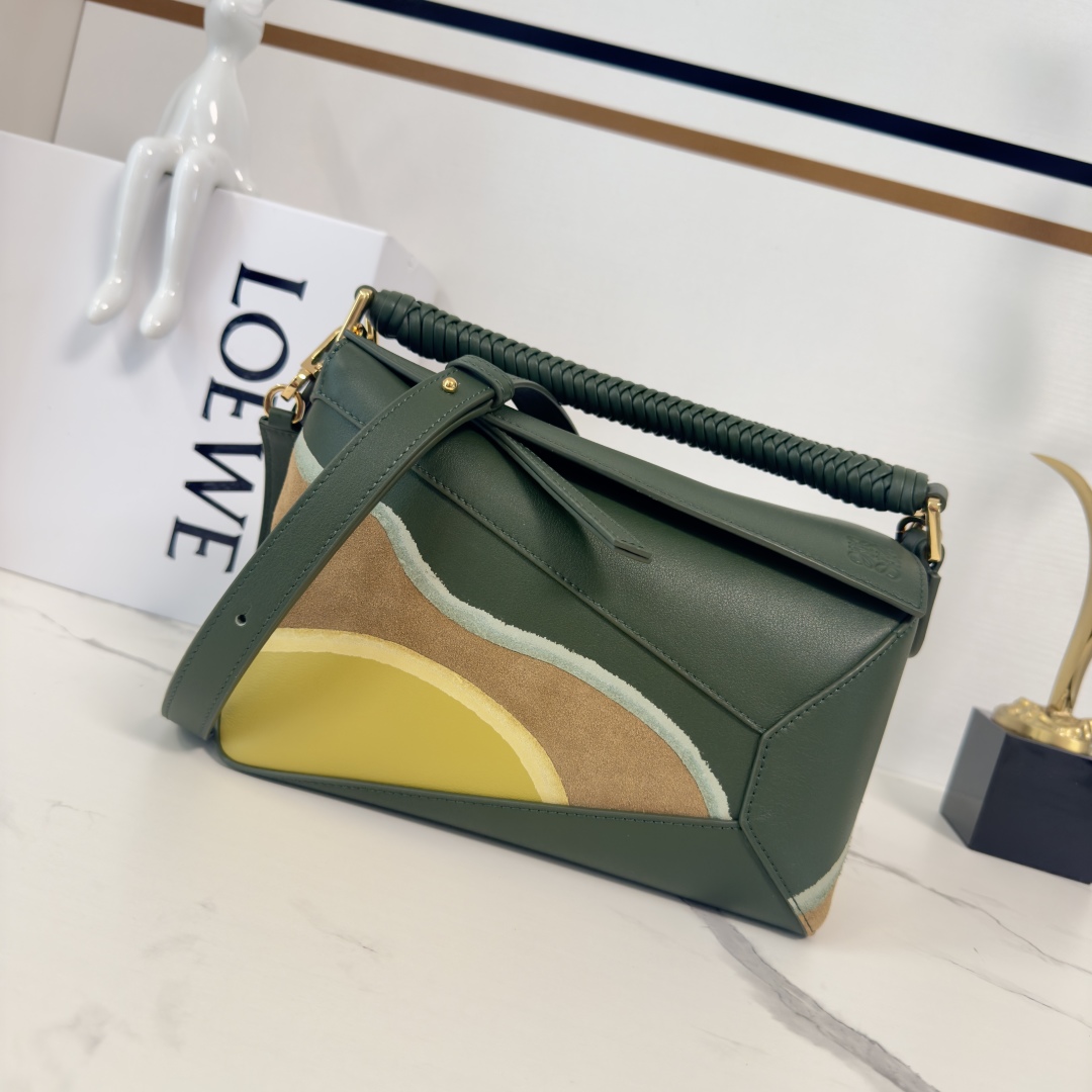 Loewe Puzzle Edge Landscape Small Nappa Leather Crossbody Shoulder Bag