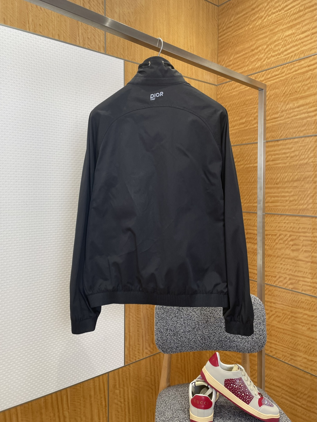 Dior Green Shield Logo Half Zip Jacket