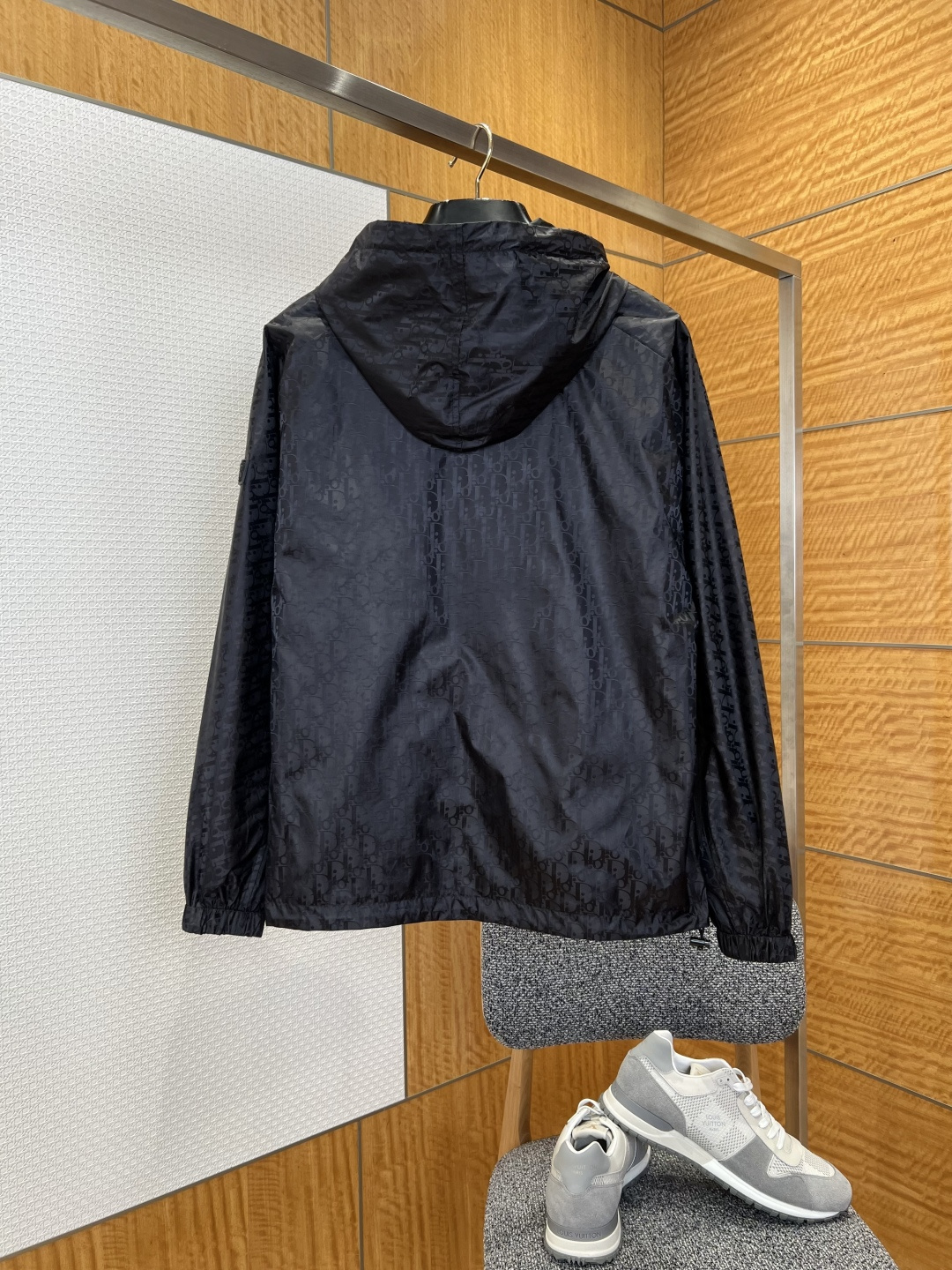 Dior Logo Hooded Windbreaker