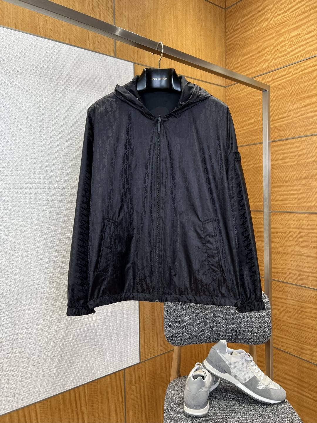 Dior Logo Hooded Windbreaker