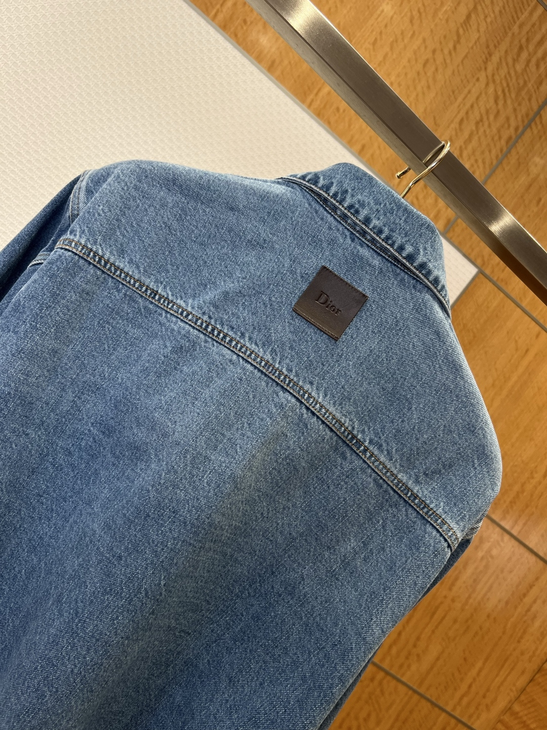 Dior Logo Denim Zip Jacket