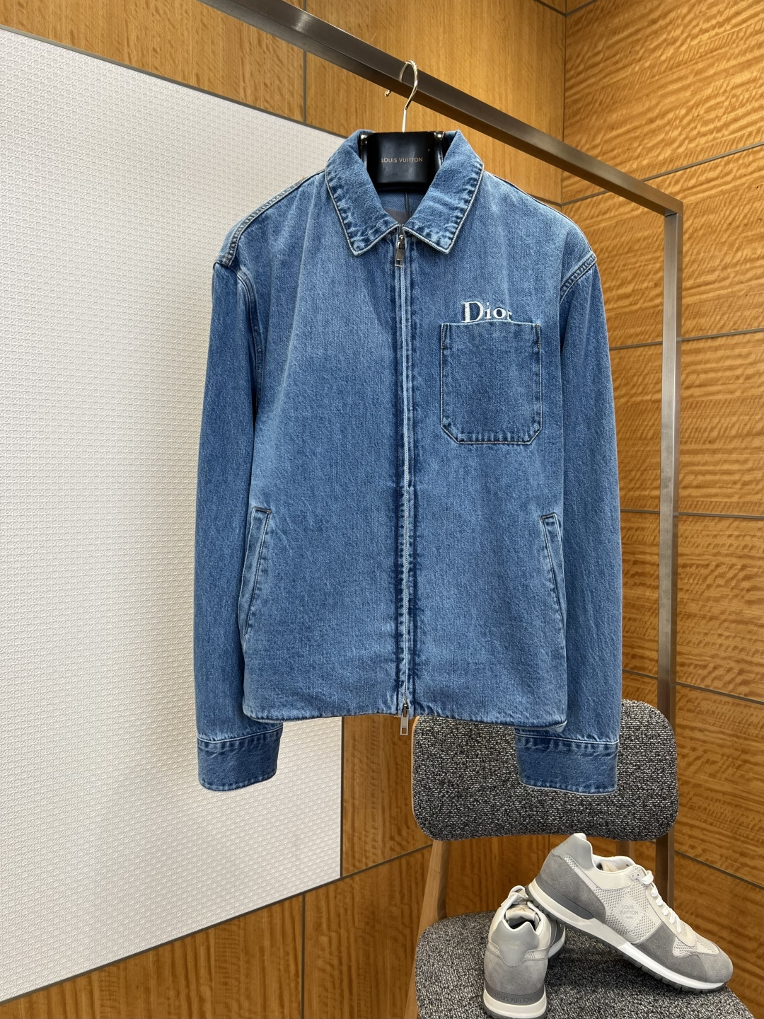 Dior Logo Denim Zip Jacket
