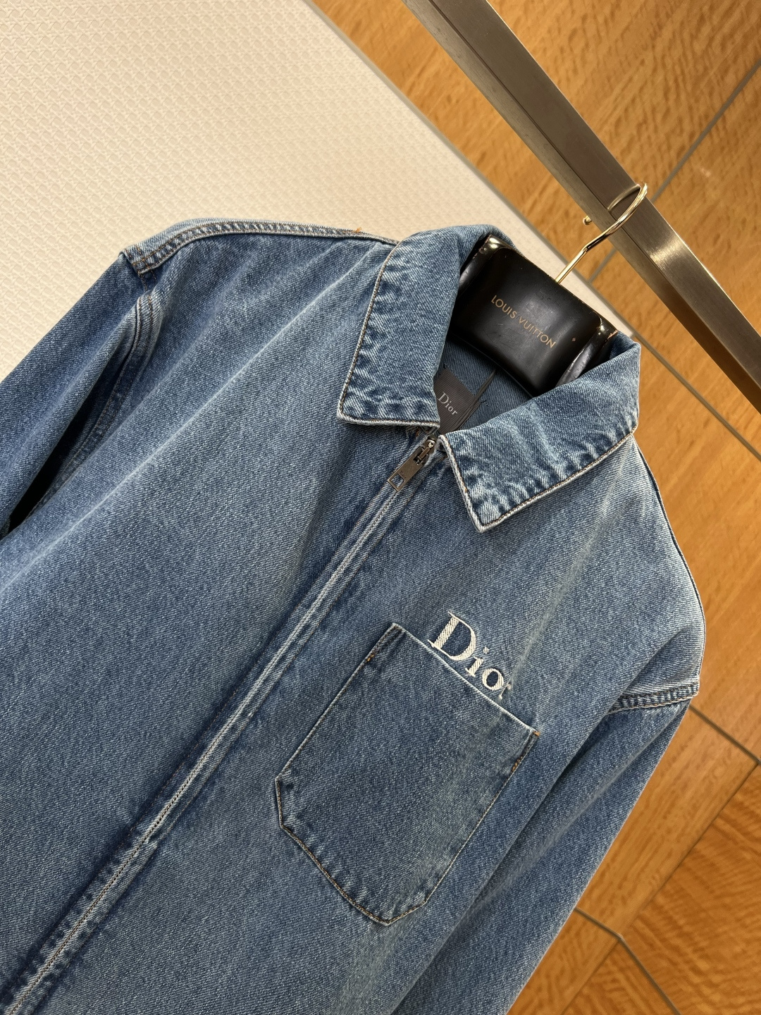 Dior Logo Denim Zip Jacket