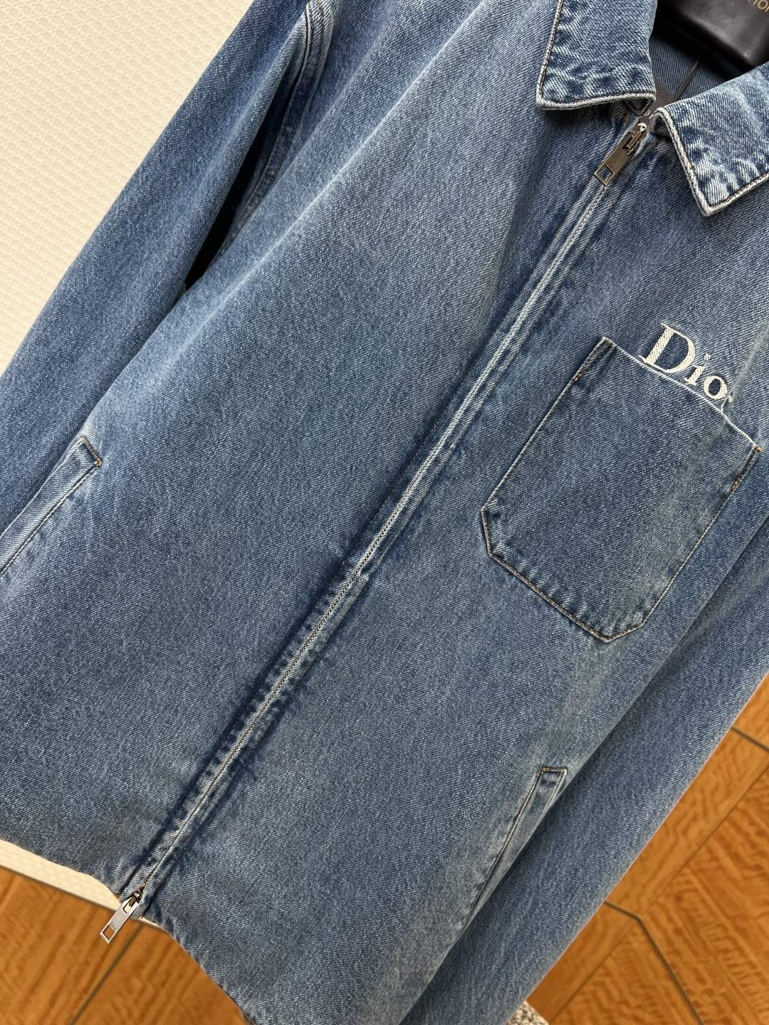 Dior Logo Denim Zip Jacket