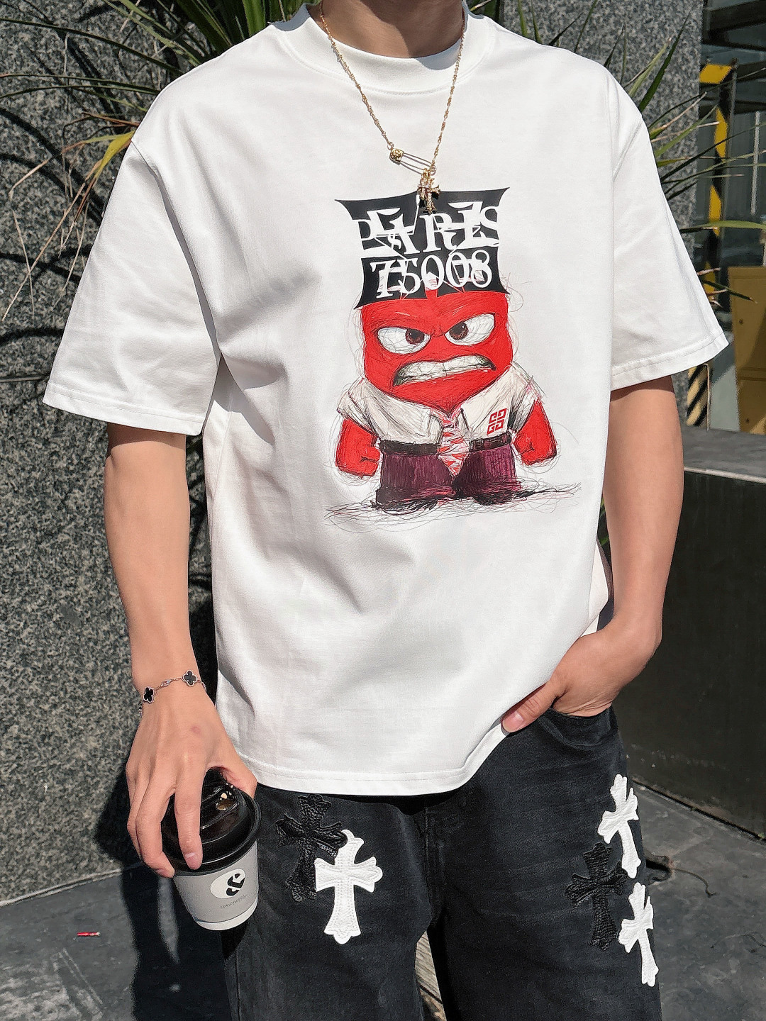 NO:452198,gave/Givenchy 2025 spring and summer new product, complete three standards, round neck pure cotton short-sleeved T-shirt, don't need to introduce too much good products, look at the details, counter code M-XXXL / Suggestions, given, T-shirt,tees, t-shirt,alexander wang19860909gave/纪梵希 2025春夏新品 三标齐全 圆领纯棉短袖T恤 好货不用过多介绍 看细节 专柜码数M-XXXL /建议L,,givenchy,T-shirt,tees，t-shirt,alexander wang,Men's clothing