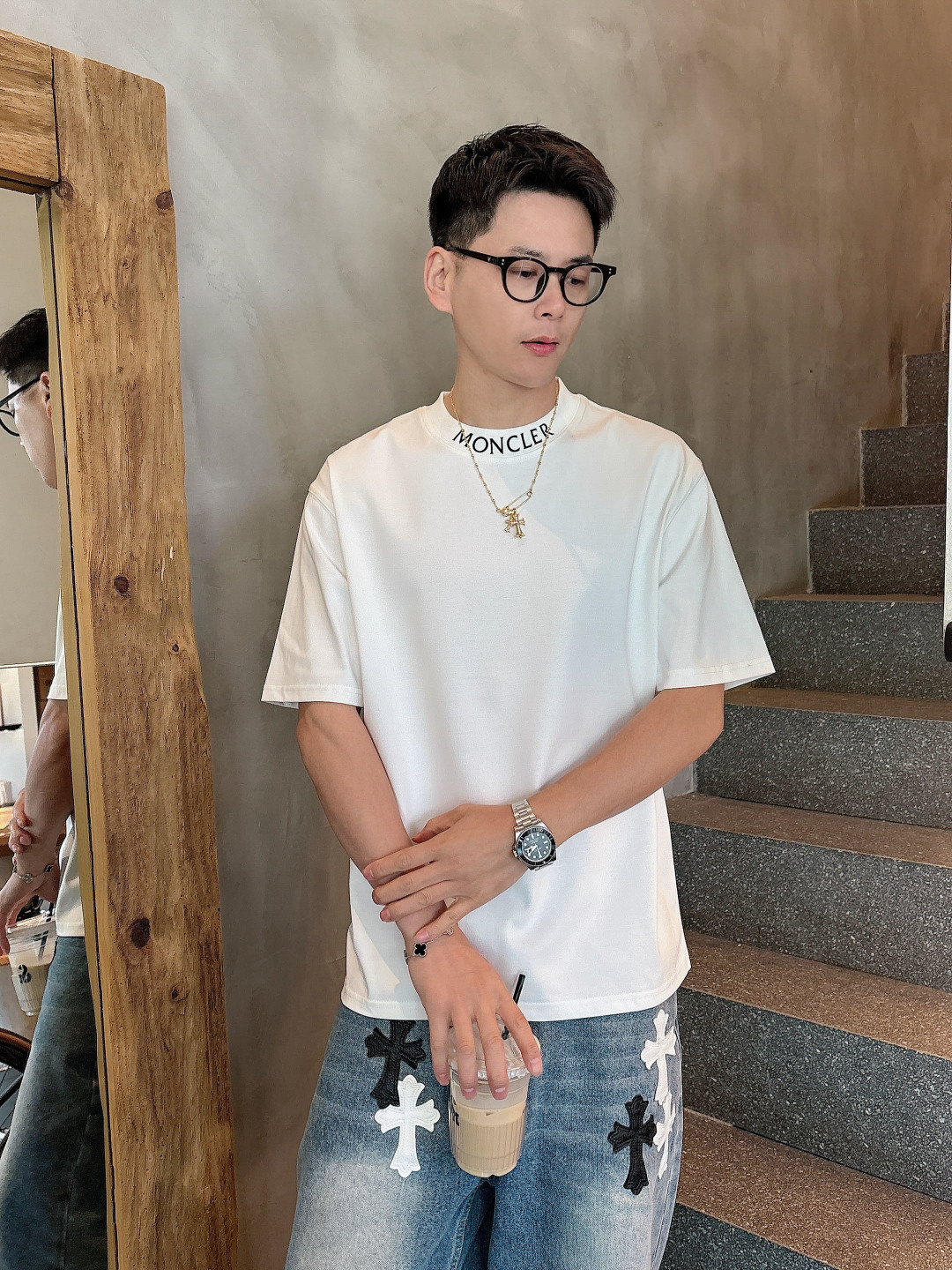 NO:452113,moncler/Shirt 2025 Spring and Summer New Products Complete Three Standards Round-neck Pure Cotton Short-sleeved T-shirts Don't need to introduce too much good products Look at the details Counter code M-XXXL / Suggestions L, Moncler, T-shirt,tees, t-shirt,alexander wang19860909moncler/蒙口 2025春夏新品 三标齐全 圆领纯棉短袖T恤 好货不用过多介绍 看细节 专柜码数M-XXXL /建议L,,Moncler,T-shirt,tees，t-shirt,alexander wang,Men's clothing