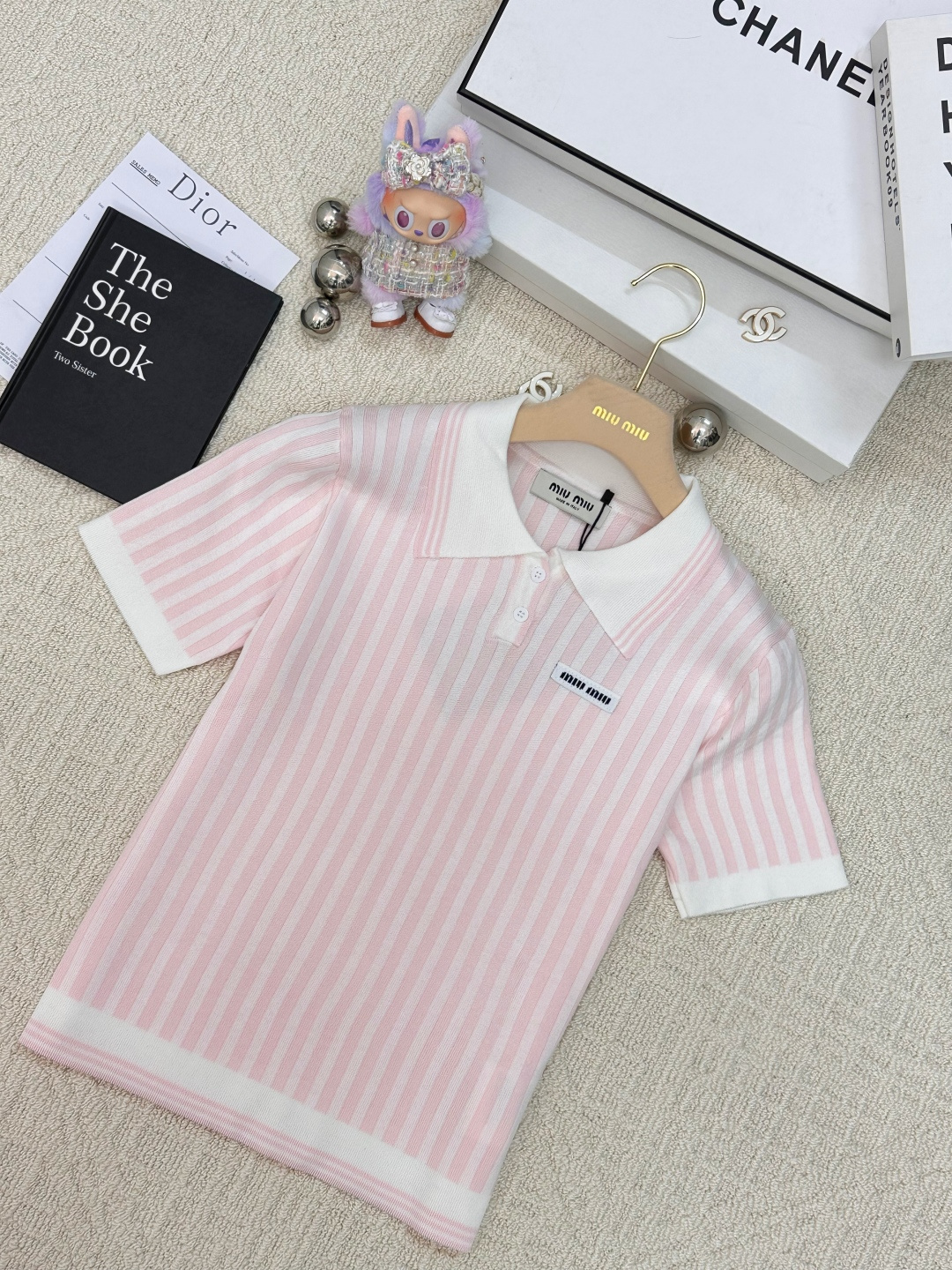 NO:438815,Striped Polo tops, embellished and high-end fashion, size // m,,alexander wang19860909条纹Polo上衣 修饰点缀 上身高級時尚 碼 // m,,alexander wang,Women's clothing
