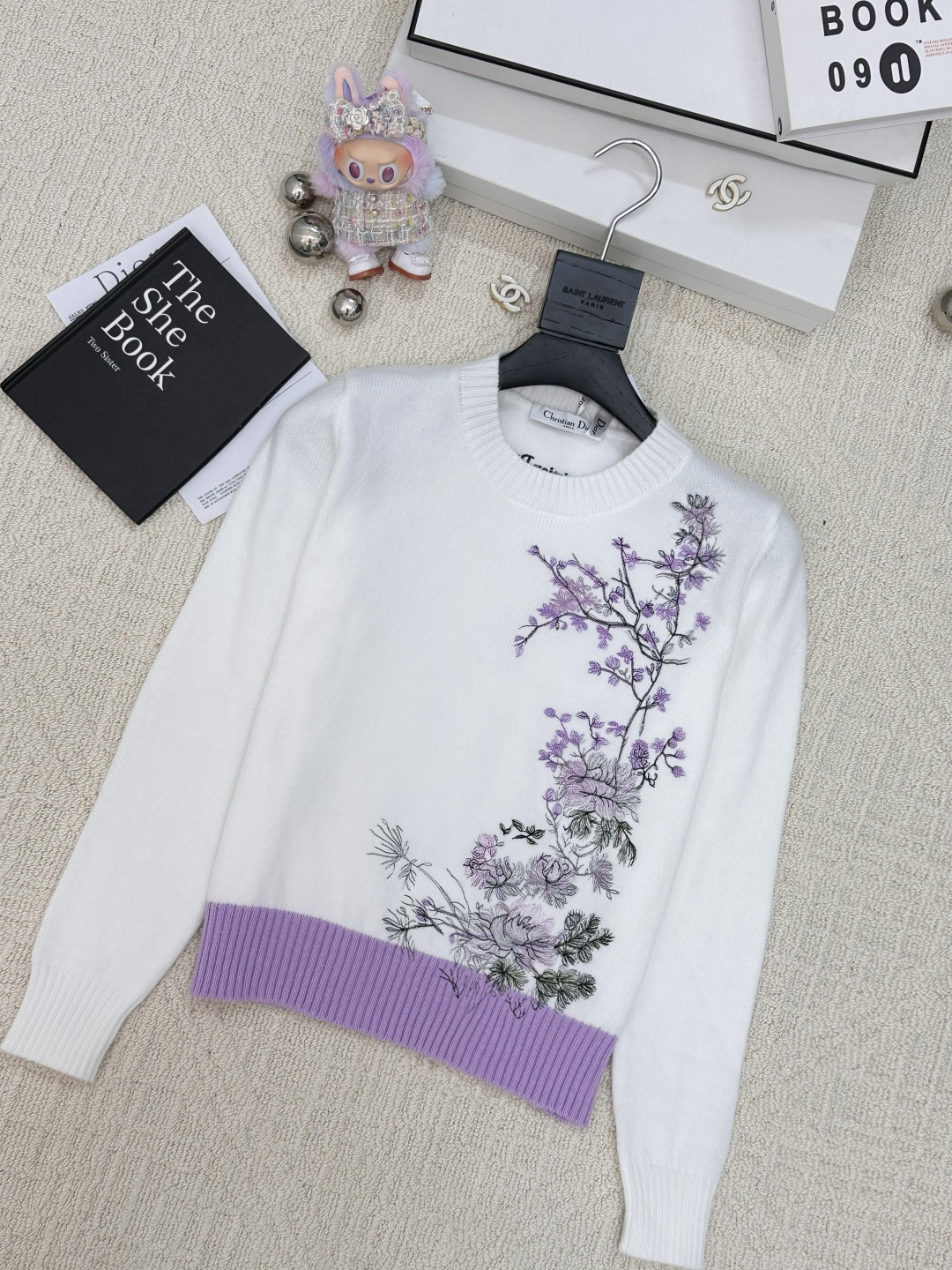 NO:438862,New style embroidered wool long sleeve logo pattern embellishment and decoration, slim and fashionable upper body Size //,,alexander wang19860909新款 刺绣羊毛长袖 logo图案点缀修饰 上身顯瘦時尚 碼 //,,alexander wang,Women's clothing