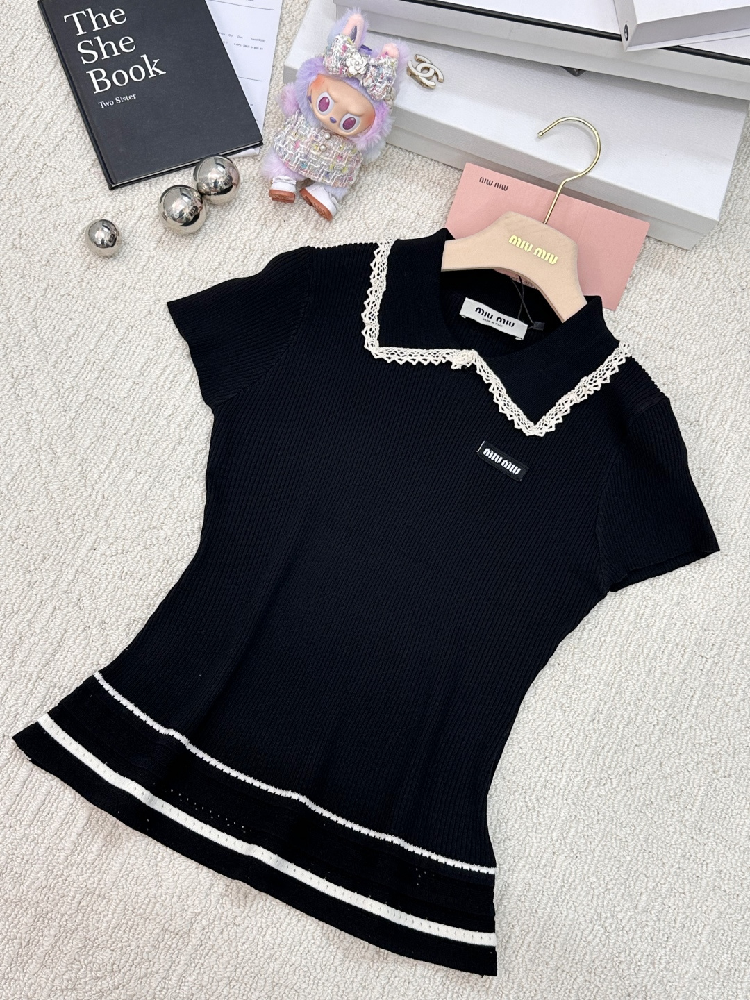 NO:447780,College style lace lapel tops embellished and embellished upper body high-end fashion color code //,,alexander wang19860909学院风蕾丝翻领 上衣 修饰点缀 上身高級時尚 色碼 //,,alexander wang,Women's clothing