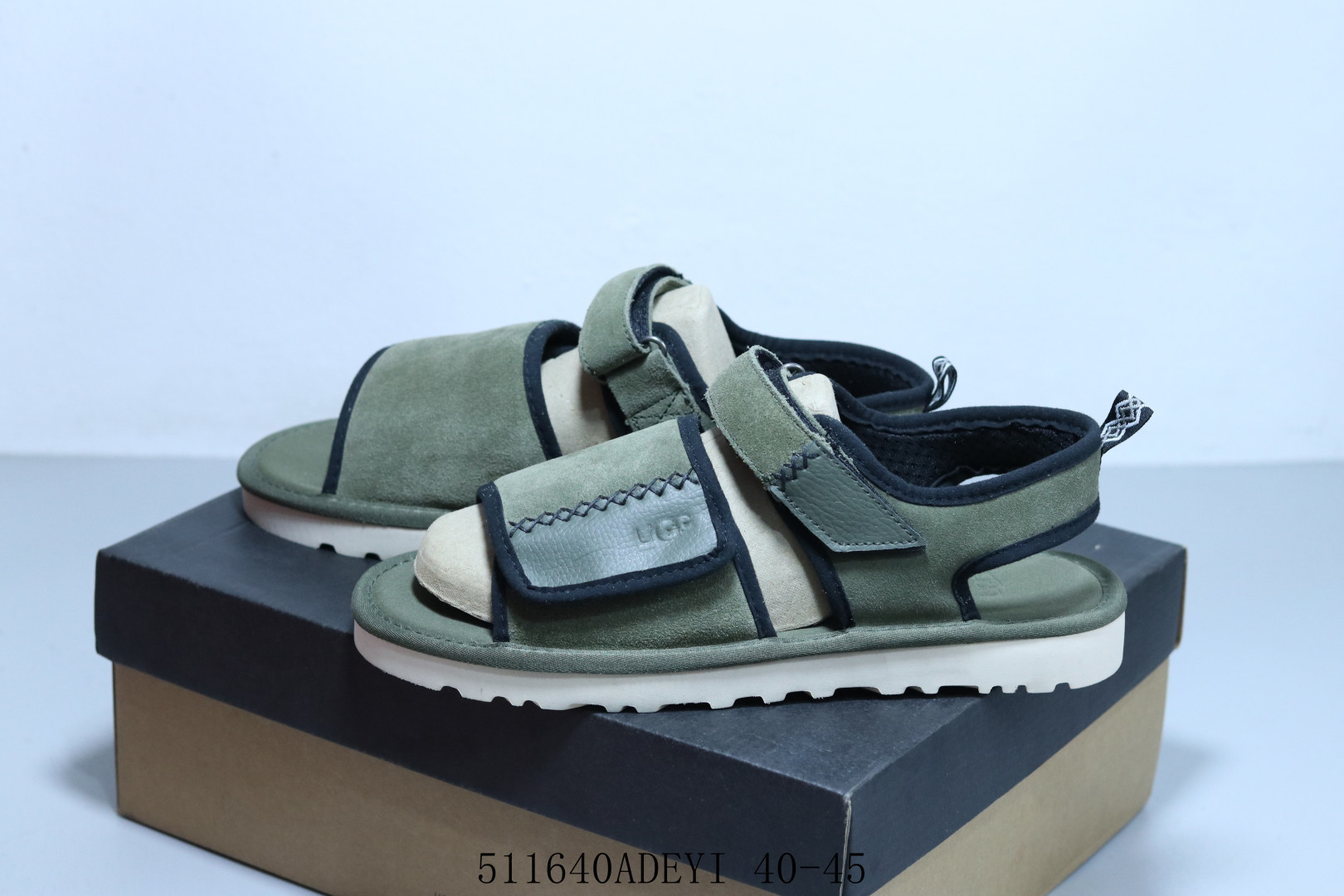 Imagen de colección Sandalias UGG Zapatillas de mujer con correa elástica Zapatillas antideslizantes cómodas e informal…