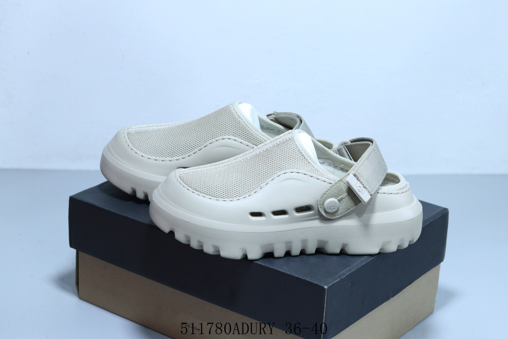 Imagen de colección Sandalias UGG Zapatillas de mujer con correa elástica Zapatillas antideslizantes cómodas e informal…