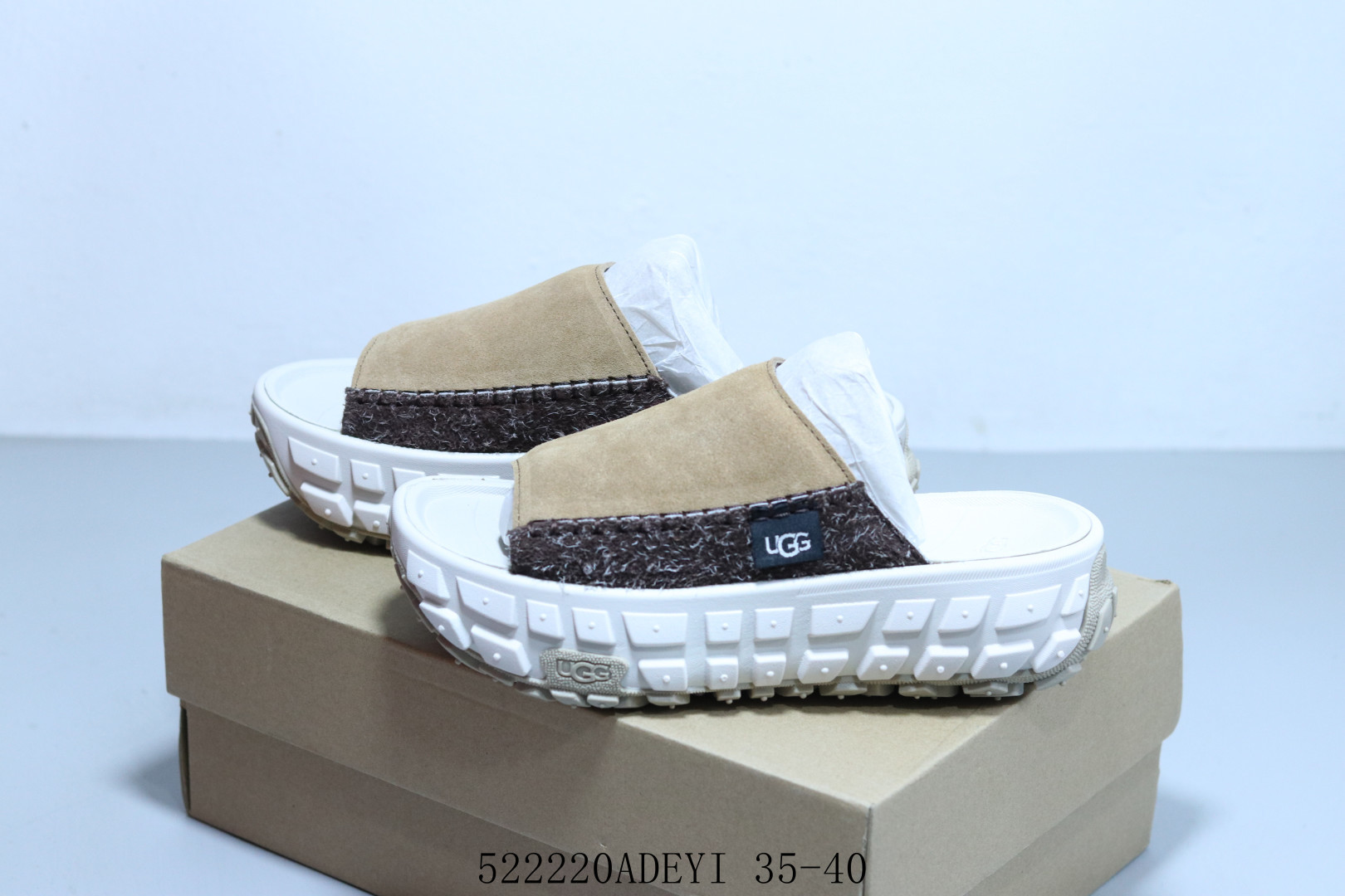 Imagen de colección Sandalias UGG Zapatillas de mujer con correa elástica Zapatillas antideslizantes cómodas e informal…