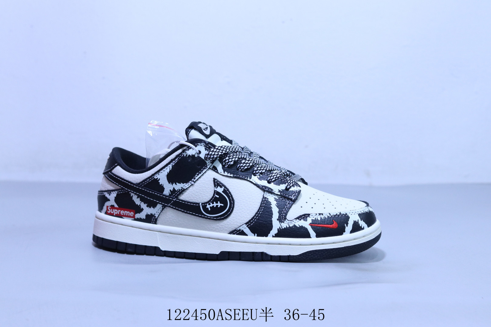 耐克 Nike SB Dunk Low Pro 复古低帮 SUPREME 联名 休闲运动滑板板鞋 122450ASEEU半