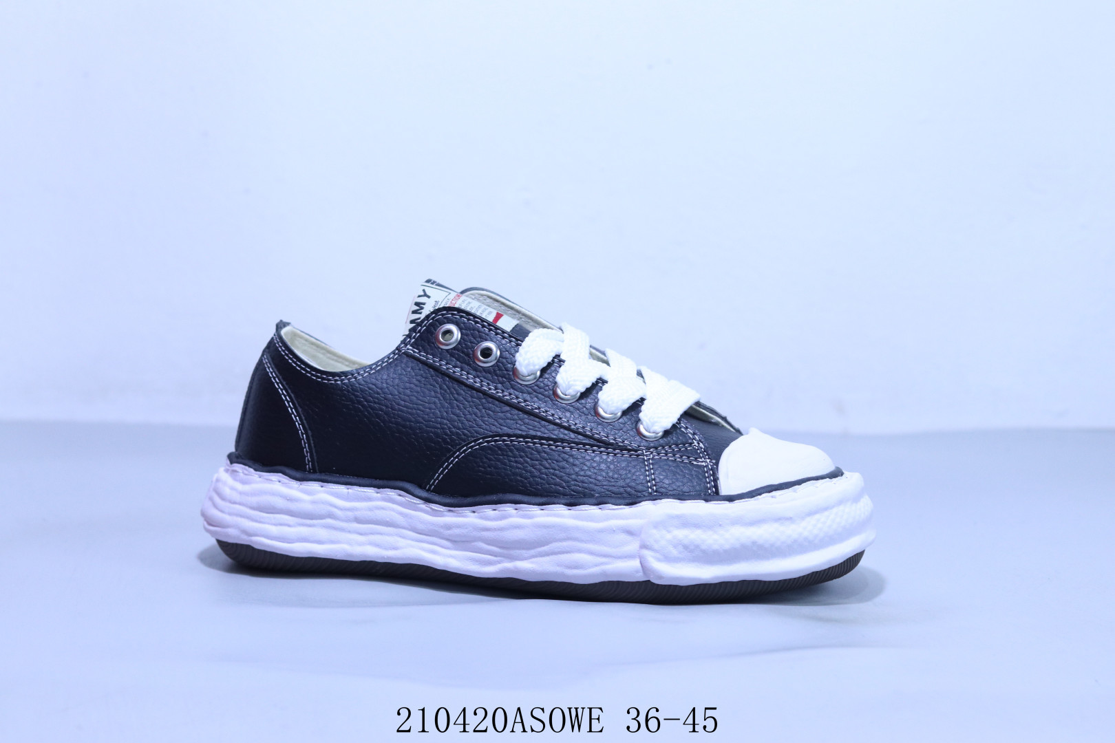 三原康裕品牌MMY/Maison MIHARA YASUHIRO Original Sole Canvas Low 变形溶解雪糕底高帮休闲百搭帆布板鞋 皮面 210420ASOWE