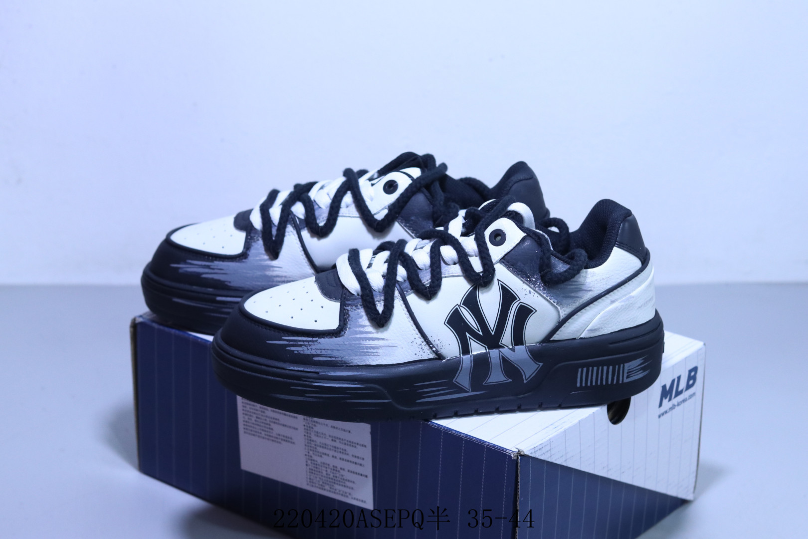 集合图💰250 MLB Big Ball Chunky Canvas HI 复古厚底老爹风高帮百搭休闲运动慢跑鞋 涂鸦 绑带 220420ASEPQ半 35-44