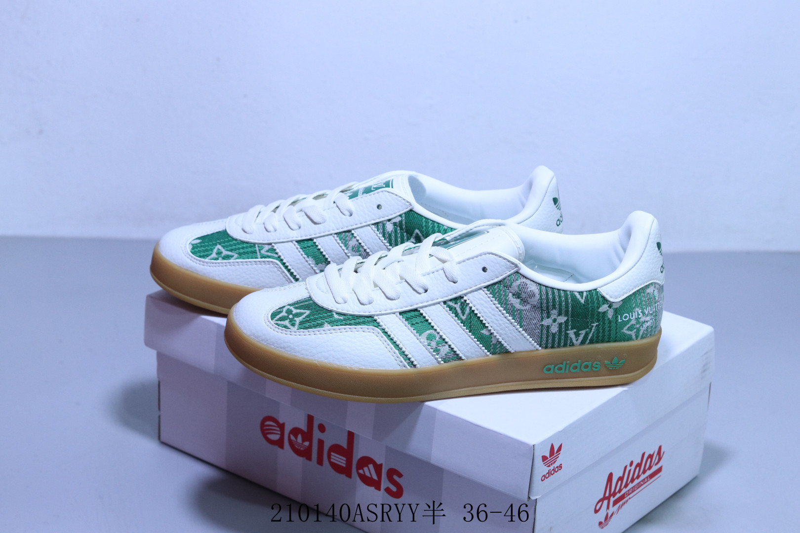 集合图💰120 阿迪达斯Adidas Originals Gazelle"Esquisite Gucci"德训 羚羊系列低帮复古百搭休闲运动板鞋 LV 联名 210140ASRYY半 36-46