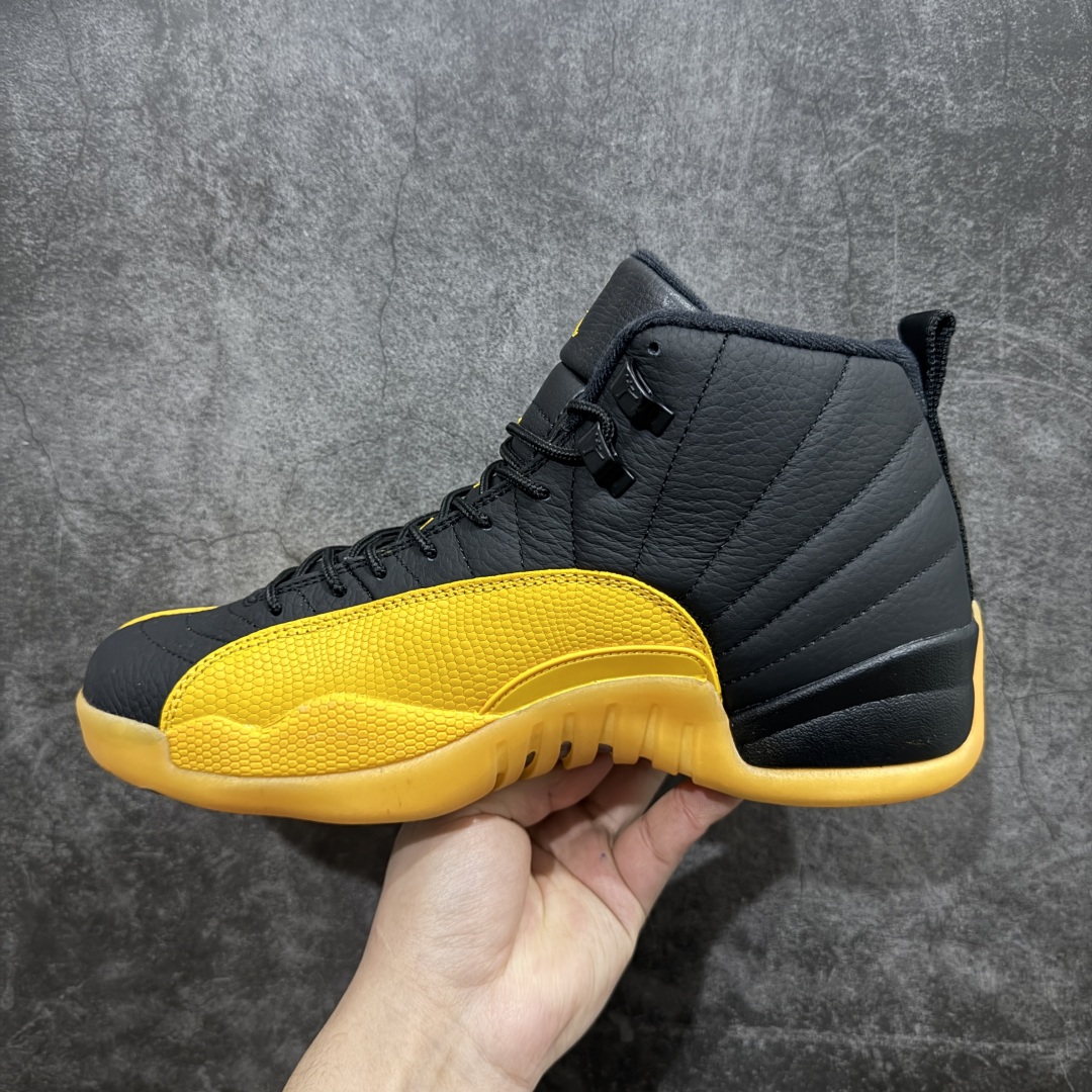 图片[2]-【TK至尊版】Air Jordan AJ12 Retro 潮流 中帮 复古篮球鞋 黑黄 130690-070nn一比一原厂皮 最正确的版型鞋盒 鞋盒标 芯片 更多12代的配色陆续出齐真真的做到市场12代天花板 国外强烈推荐版本外贸混卖专供品质国内专业外贸AJ大厂出品原厂楦头纸板 原厂皮料打造 原厂真碳板 内置气垫  尺码：40 40.5 41 42 42.5 43 44 44.5 45 46 47.5 编码：ZG480520-莆田鞋批发中心