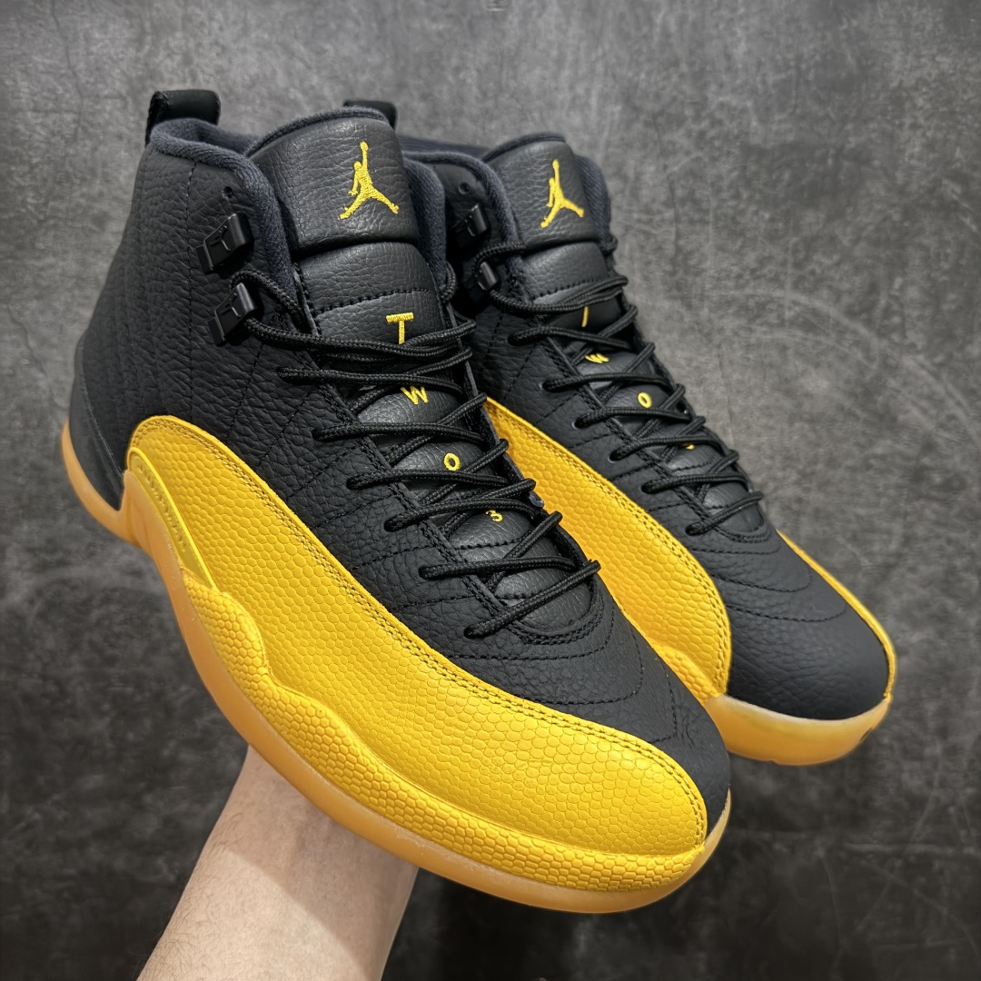 【TK至尊版】Air Jordan AJ12 Retro 潮流 中帮 复古篮球鞋 黑黄 130690-070nn一比一原厂皮 最正确的版型鞋盒 鞋盒标 芯片 更多12代的配色陆续出齐真真的做到市场12代天花板 国外强烈推荐版本外贸混卖专供品质国内专业外贸AJ大厂出品原厂楦头纸板 原厂皮料打造 原厂真碳板 内置气垫  尺码：40 40.5 41 42 42.5 43 44 44.5 45 46 47.5 编码：ZG480520-莆田鞋批发中心