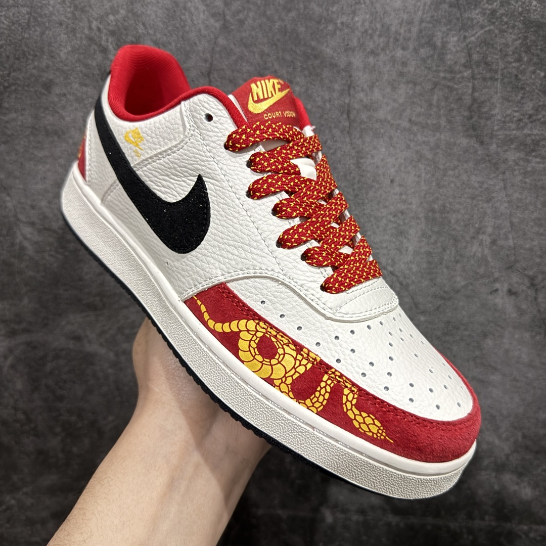 图片[3]-【定制版】Nike Court Vision Low 蛇年限定n休闲运动板鞋低帮百搭透气休闲运动板鞋，经典耐用的设计，兼顾舒适脚感和出众风范，演绎匠心之作。结构性的支撑贴合感结合复古篮球设计，塑就场外全明星风范官方货号: FD5188 129 尺码：36 36.5 37.5 38 38.5 39 40 40.5 41 42 42.5 43 44 44.5 45 编码：HXS260280-莆田鞋批发中心