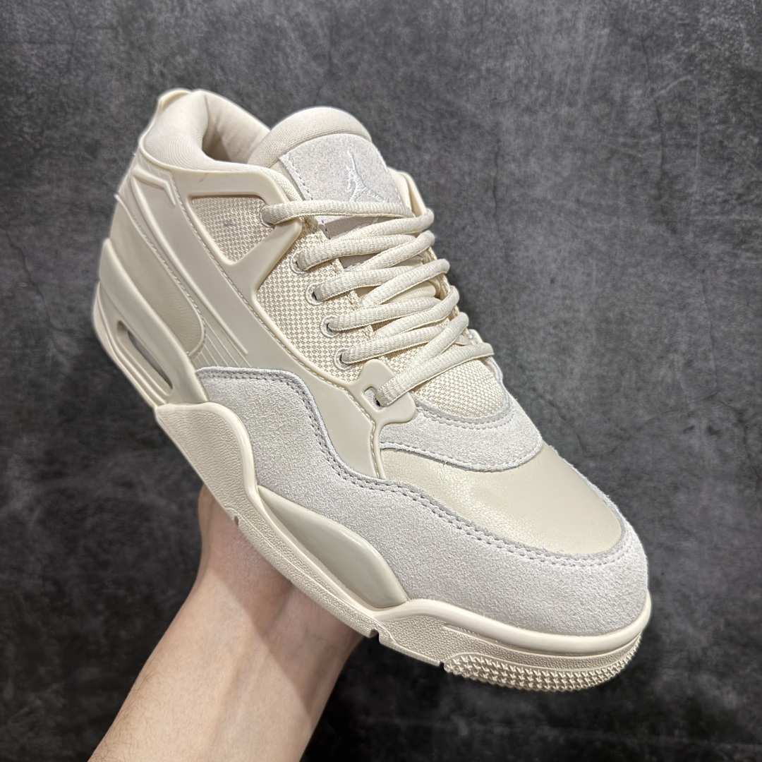 图片[3]-【DT纯原】Air Jordan AJ4 RM 重置 重制版低帮复古篮球鞋 FQ7940-200nn采用了低帮的设计 并保留了众多AJ4的经典元素 鞋身以皮革、麂皮材质拼接打造 AJ4经典的TPU材质延伸至后跟 增强鞋款稳定性 而鞋身侧面的网格设计则被取消 尾部的NIKE AIR标志也得到保留 并同时带有飞人logo 中底部分同样搭载了可视AIR气垫 鞋底采用米白色中底和外底呈现 为整个设计收尾SIZE：36 36.5 37.5 38 38.5 39 40 40.5 41 42 42.5 43 44 44.5 45 46 47.5 编码：DL290310-莆田鞋批发中心