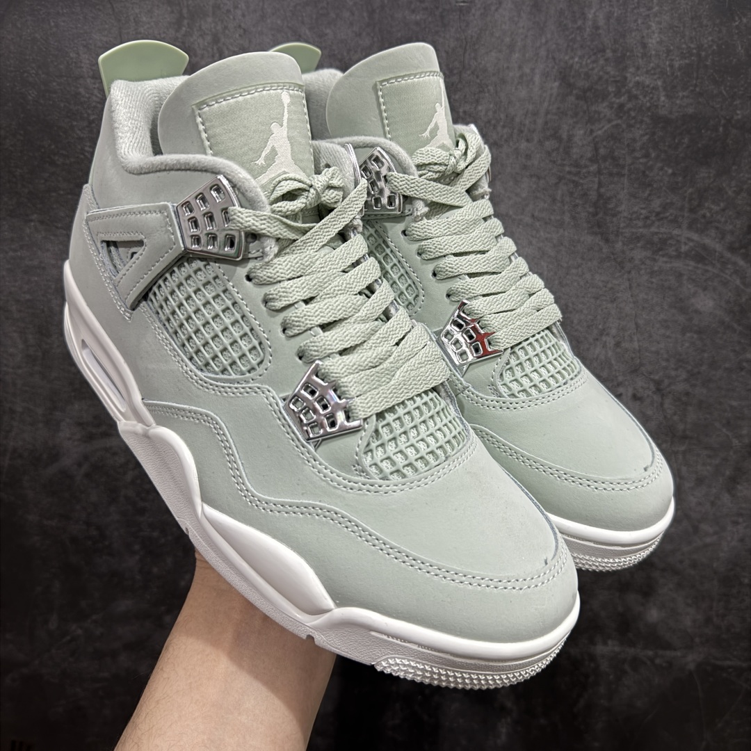 【莞产裁片版】Air Jordan AJ4 \”Seafoam\” 薄荷绿 HV0823-003n原鞋开发原楦原纸板同源开发完美呈现乔4的版型 内侧正确双色网格 还原细节原厂皮料 正确气垫颜色 正确网格工艺 正确拉帮工艺 全鞋原装材料制作 原档案原模具打造 支持全方位与正品对比  尺码：40.5 41 42 42.5 43 44 44.5 45 46 47.5 48.5 编码：BD470500-莆田鞋批发中心