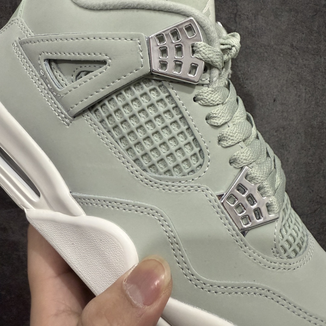 图片[4]-【莞产裁片版】Air Jordan AJ4 \”Seafoam\” 薄荷绿 HV0823-003n原鞋开发原楦原纸板同源开发完美呈现乔4的版型 内侧正确双色网格 还原细节原厂皮料 正确气垫颜色 正确网格工艺 正确拉帮工艺 全鞋原装材料制作 原档案原模具打造 支持全方位与正品对比  尺码：40.5 41 42 42.5 43 44 44.5 45 46 47.5 48.5 编码：BD470500-莆田鞋批发中心