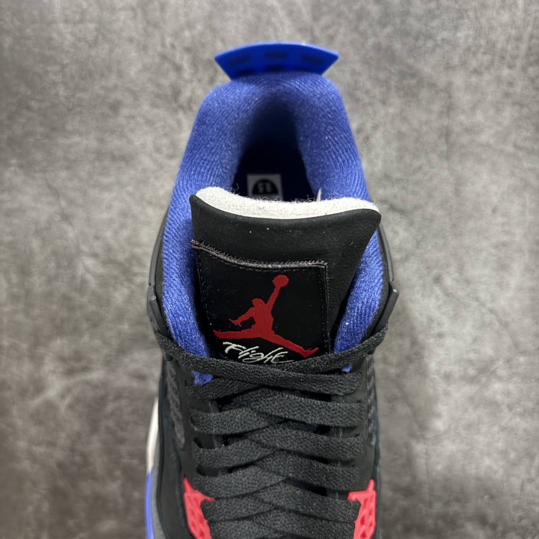 图片[8]-【原厂版】Air Jordan AJ4 Rare Air Laser 黑蓝红 FV5029-003n全新升级改良 原鞋原楦原纸板同源开发 完美呈现乔4的版型 内侧正确双色网格 还原细节 原厂皮料 正确气垫颜色 正确网格工艺 正确拉帮工艺 全鞋原装材料制作 原档案原模具打造 支持全方位与正品对比 尺码：36 36.5 37.5 38 38.5 39 40 40.5 41 42 42.5 43 44 44.5 45 46 47.5 编码：X10380420-莆田鞋批发中心