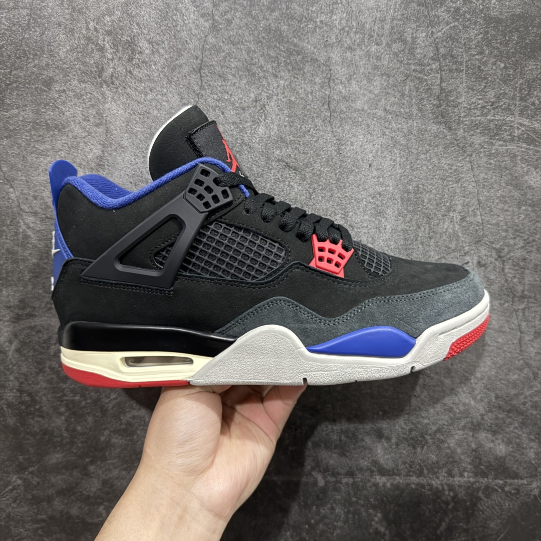 【原厂版】Air Jordan AJ4 Rare Air Laser 黑蓝红 FV5029-003n全新升级改良 原鞋原楦原纸板同源开发 完美呈现乔4的版型 内侧正确双色网格 还原细节 原厂皮料 正确气垫颜色 正确网格工艺 正确拉帮工艺 全鞋原装材料制作 原档案原模具打造 支持全方位与正品对比 尺码：36 36.5 37.5 38 38.5 39 40 40.5 41 42 42.5 43 44 44.5 45 46 47.5 编码：X10380420-莆田鞋批发中心