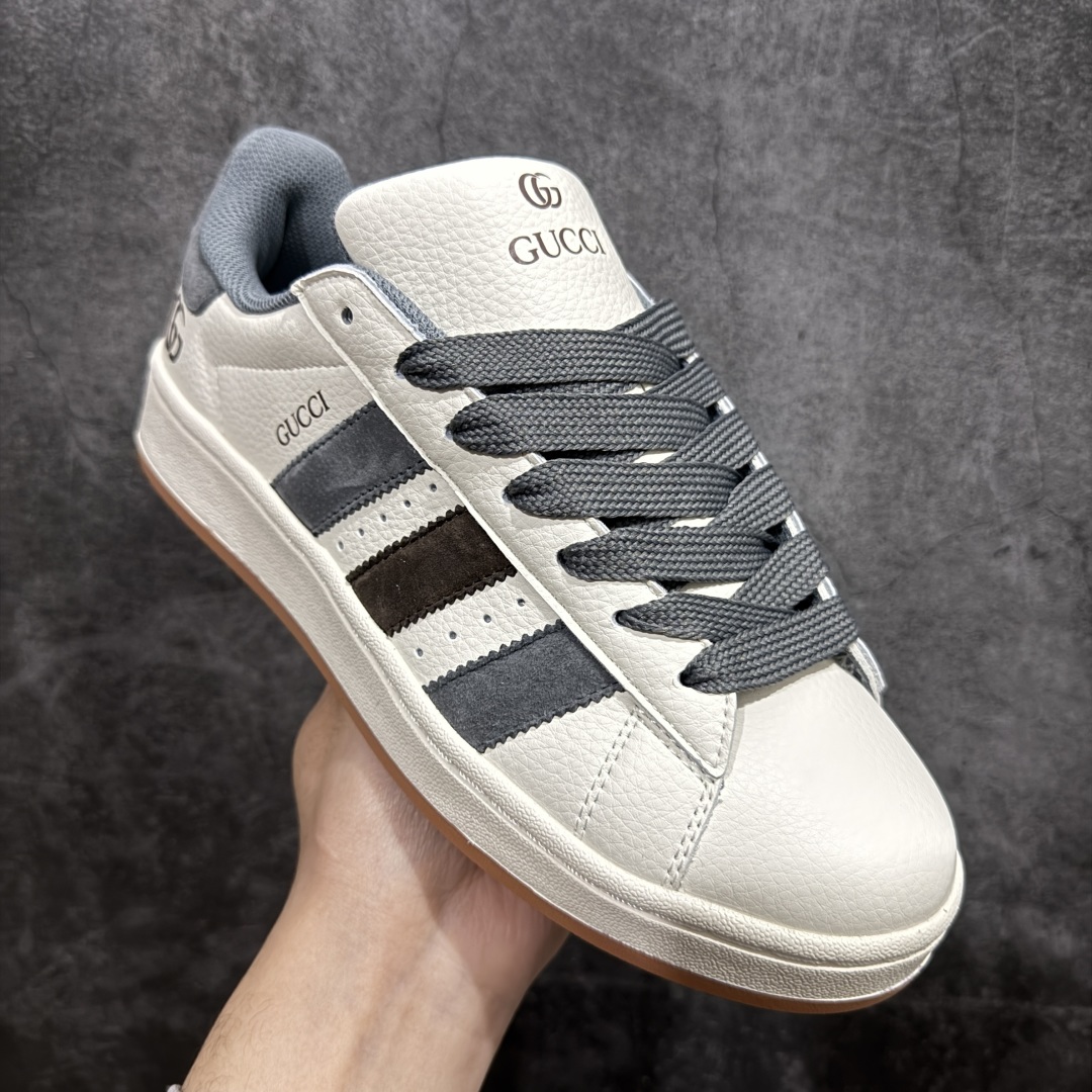 图片[3]-【定制版】Adidas Originals Campus 00s 古驰联名n专柜同步配色  面包鞋系列n鞋身采用绒面皮料搭配常规皮革质感上还是延续了经典 Campus 的设计独家原厂反绒皮 头层三扛n原鞋开发 正确版型 细节无敌n完美清洁度 全网最高最性价比版本 官方货号：LJ5108 尺码：36 36.5 37.5 38 38.5 39 40 40.5 41 42 42.5 43 44 44.5 45 编码：CC260280-莆田鞋批发中心