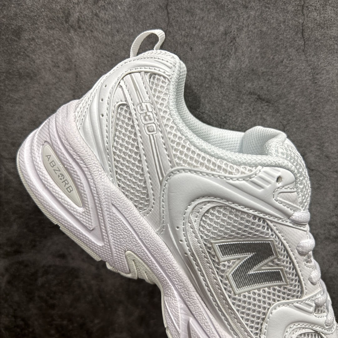 图片[7]-【小PF纯原】New Balance 530 NB530 男女休闲慢跑鞋 MR530FW1nn原pf纯原工厂出品n保留原有的版型 清洁度和品质n材料有微调整 价格更具性价比n日韩出口特供订单配套商长期套现长期补货 全新货品正常出厂触屏不到的单价 超级跑量款全套原楦原纸板原厂数据开发 进口三明治网面原装进口翻毛皮料正确绒感卡色 正确中底拉帮中底网布细节 采用轻质牛剖革拼接透气网眼衬垫织物鞋面材质 T-Beam大底提供足步弓支撑 保持步态稳定 后跟搭载外露缓震胶 鞋身整体以各种深浅不一的灰色覆盖 鞋头以淡蓝色调装饰 网眼衬垫通过不规律的色块实现做旧的美感 泛黄的鞋底更是进一步增添了复古气息  尺码：36 37 37.5 38 38.5 39.5 40 40.5 41.5 42 42.5 43 44 44.5 45 编码：NM220240-莆田鞋批发中心