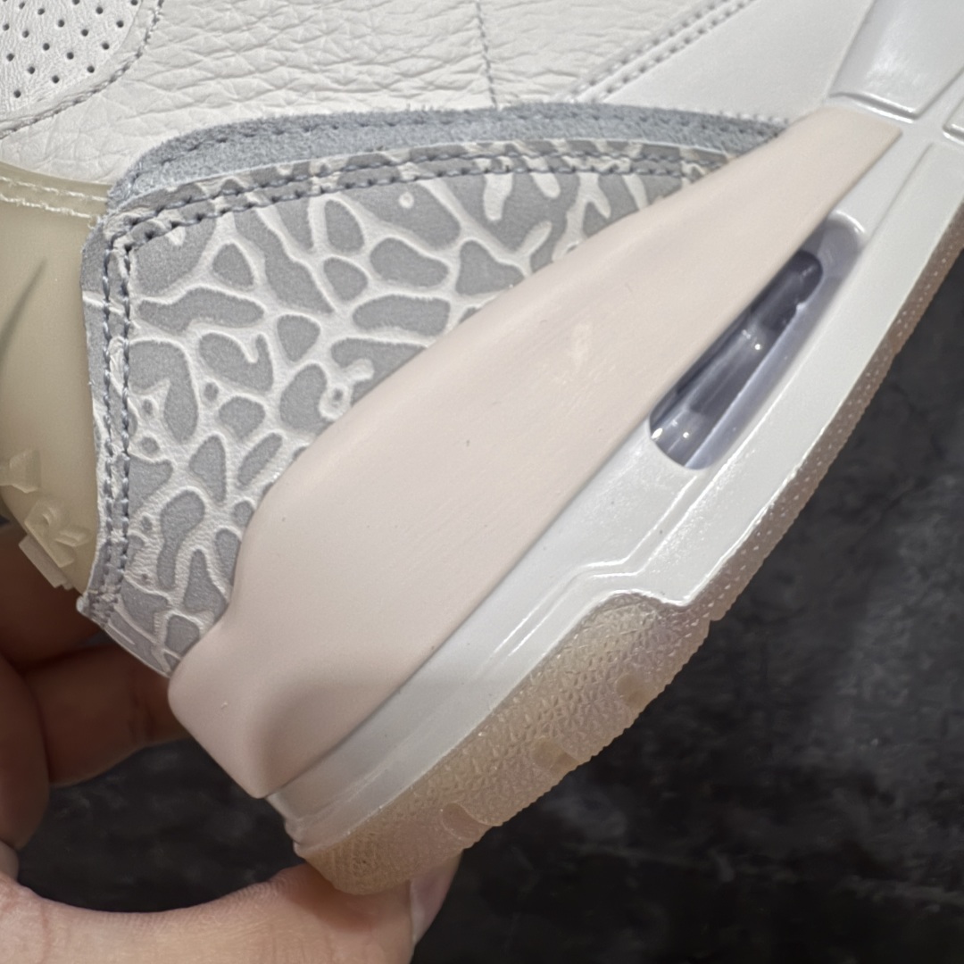 图片[3]-【纯原F版】Air Jordan AJ3 Craft \”Ivory\” 象牙白 货号：FJ9479-100n原楦原纸板开发 确保原汁原味 原厂皮料质感色泽绝无偏差 完美中底拉帮 原厂中底钢印  原档案大底 如假白送 大底纹路 气垫通透度PU的回弹性均百分百还原 原厂电绣鞋舌飞人刺绣针数立体讲究精细欢迎对比正品原鞋SIZE：40 40.5 41 42 42.5 43 44 44.5 45 46 47.5 编码：SL330360-莆田鞋批发中心