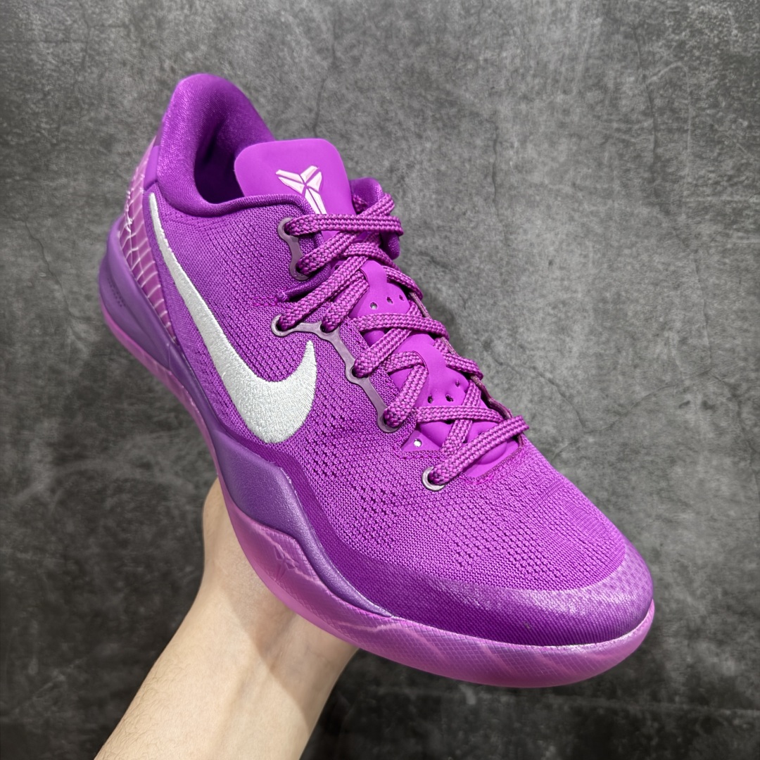 图片[3]-【GX纯原】Kobe 8 protro Eybl Promo 科比8代 顶级gx版紫白色 男子实战篮球鞋 威尼斯海滩 FQ3548-001n完美复刻公司货  React科技鞋垫加持 实战配置直接拉满 原楦纸板开发 鞋身流线型、后跟塑形 区分土肥圆 原厂针织鞋面一针一线匹配原版 全身鞋材卡料色独家定制 唯一万针立体刺绣SWOOSH 真实底模最大50.5 实战利器 专供海外市场 独立原厂模具 首批不拼图大几率过验 亲测已过 支持各种高强度实战 无需担心 补货周期极长 脚宽建议买大半码 科比系列前掌偏窄 支持七天无理由退换  尺码: 40 40.5 41 42 42.5 43 44 44.5 45 45.5 46 47.5 48.5 49.5 50.5 编码：SL440470-莆田鞋批发中心