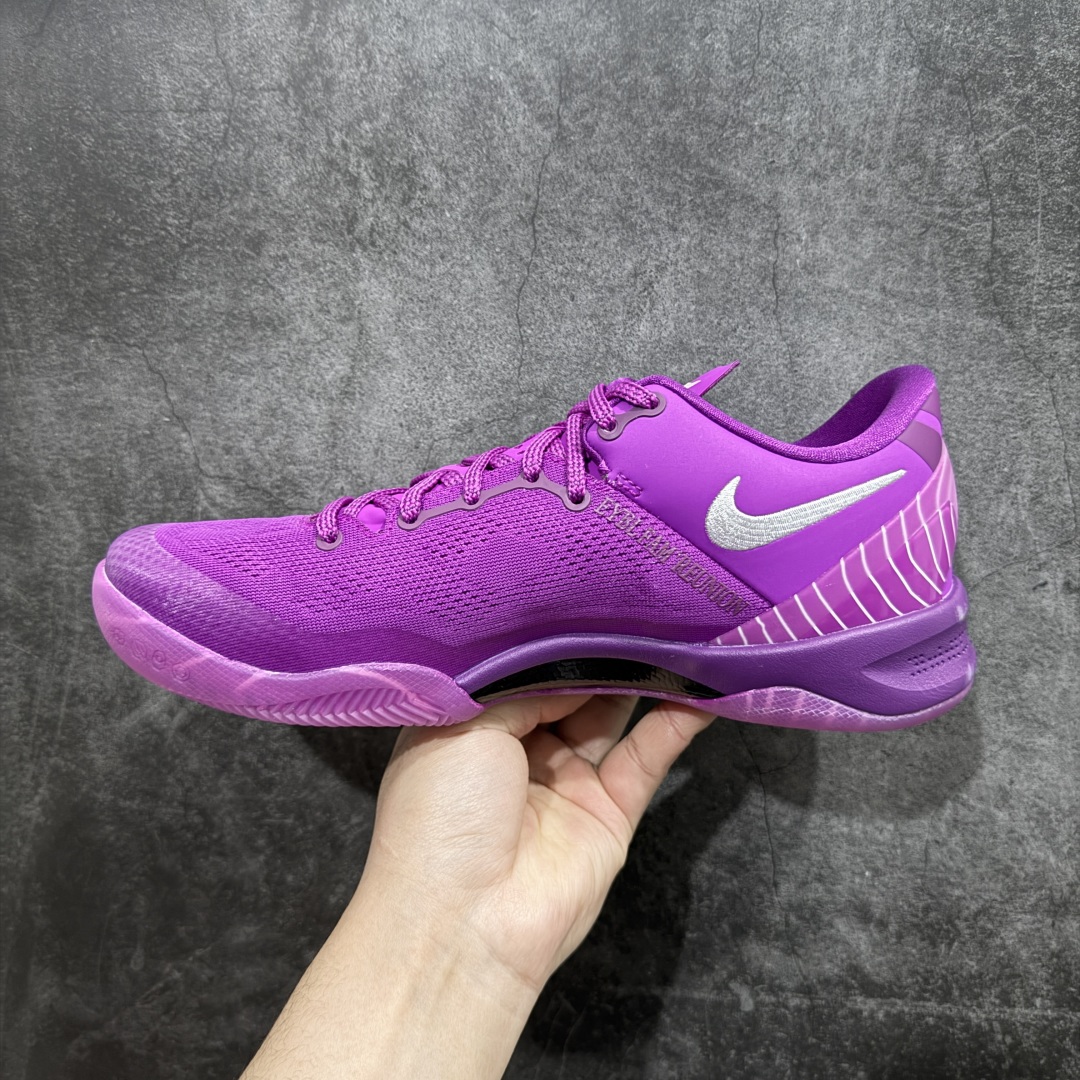 图片[2]-【GX纯原】Kobe 8 protro Eybl Promo 科比8代 顶级gx版紫白色 男子实战篮球鞋 威尼斯海滩 FQ3548-001n完美复刻公司货  React科技鞋垫加持 实战配置直接拉满 原楦纸板开发 鞋身流线型、后跟塑形 区分土肥圆 原厂针织鞋面一针一线匹配原版 全身鞋材卡料色独家定制 唯一万针立体刺绣SWOOSH 真实底模最大50.5 实战利器 专供海外市场 独立原厂模具 首批不拼图大几率过验 亲测已过 支持各种高强度实战 无需担心 补货周期极长 脚宽建议买大半码 科比系列前掌偏窄 支持七天无理由退换  尺码: 40 40.5 41 42 42.5 43 44 44.5 45 45.5 46 47.5 48.5 49.5 50.5 编码：SL440470-莆田鞋批发中心