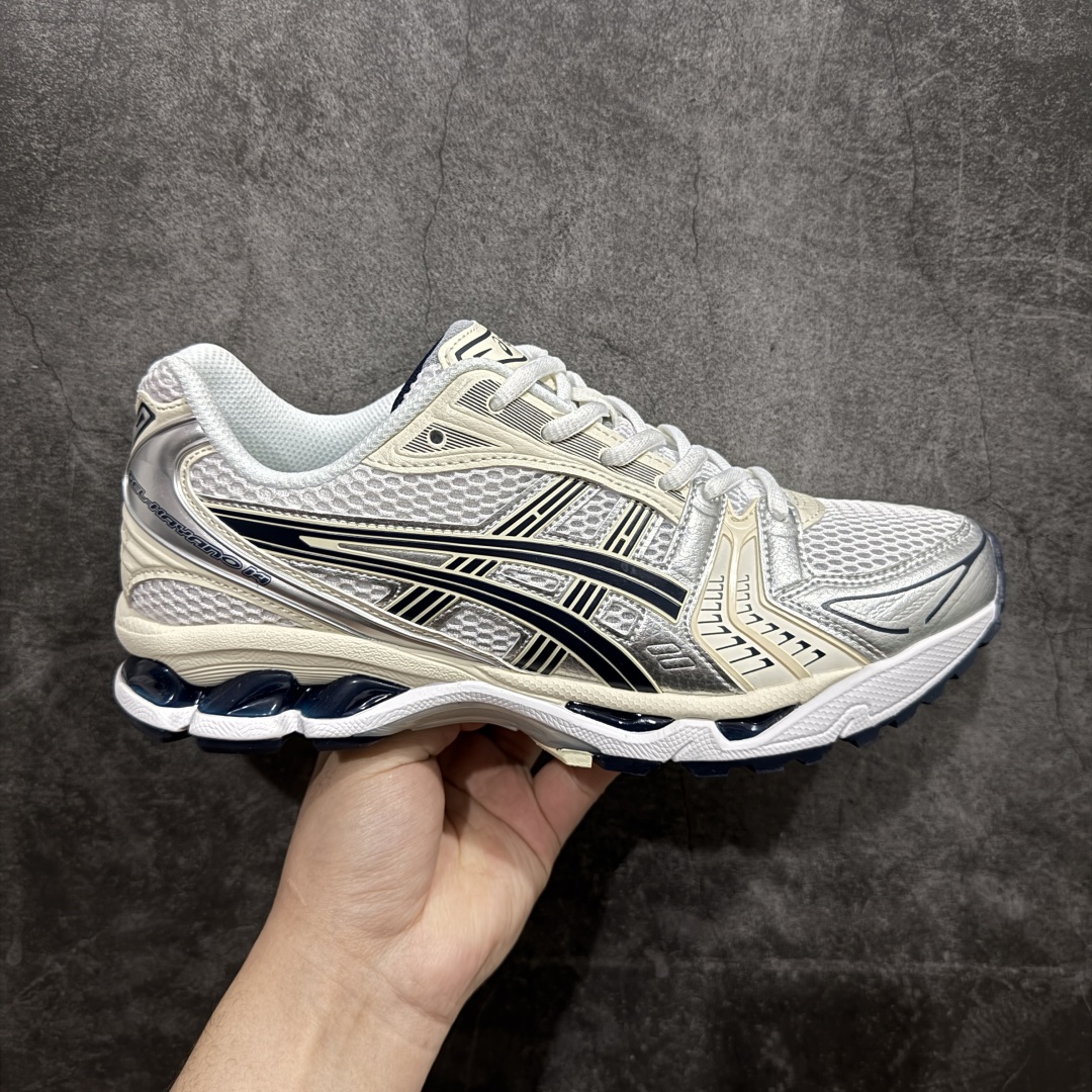 【PB纯原】Asics Gel-Kayano K14 亚瑟士系列复古舒适织物合成革减震防滑耐磨低帮休闲跑步鞋n纯原品质 市场第一梯队顶级版本原装纸板楦头开发 独家私模五层组合大底原厂定制缓震硅胶加持 原盒原配 官方四联吊牌 一比一同步原鞋工艺和用料 鞋面原厂“三明治”多层网布 区别其他同价版本 鞋垫采用原厂OrthoLite欧索莱材质 非普通海玻璃鞋垫 后跟一样采用了GEL缓震胶 整体系列设计非常的科技感 锻炼跑步的同时让你一样时尚百搭  尺码：36 37 37.5 38 39 39.5 40 40.5 41.5 42 42.5 43.5 44 44.5 45 编码：KJ270290-莆田鞋批发中心