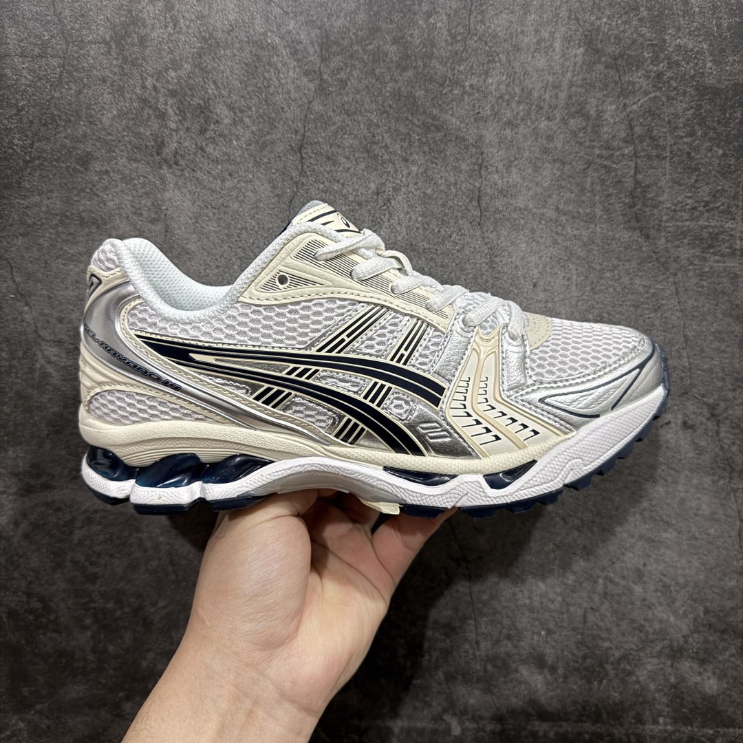 【PB纯原】Asics Gel-Kayano K14 亚瑟士系列复古舒适织物合成革减震防滑耐磨低帮休闲跑步鞋n纯原品质 市场第一梯队顶级版本原装纸板楦头开发 独家私模五层组合大底原厂定制缓震硅胶加持 原盒原配 官方四联吊牌 一比一同步原鞋工艺和用料 鞋面原厂“三明治”多层网布 区别其他同价版本 鞋垫采用原厂OrthoLite欧索莱材质 非普通海玻璃鞋垫 后跟一样采用了GEL缓震胶 整体系列设计非常的科技感 锻炼跑步的同时让你一样时尚百搭  尺码：36 37 37.5 38 39 39.5 40 40.5 41.5 42 42.5 43.5 44 44.5 45 编码：KJ270290-莆田鞋批发中心