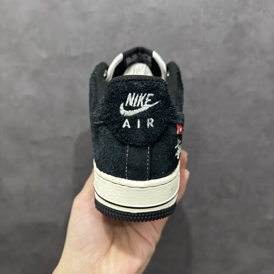 【定制版】Nk Air Force 1'07 Low 斯图西联名 黑灰双色底 空军一号低帮休闲板鞋 SJ6698-017