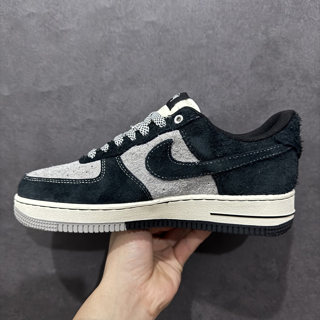 【定制版】Nk Air Force 1'07 Low 斯图西联名 黑灰双色底 空军一号低帮休闲板鞋 SJ6698-017